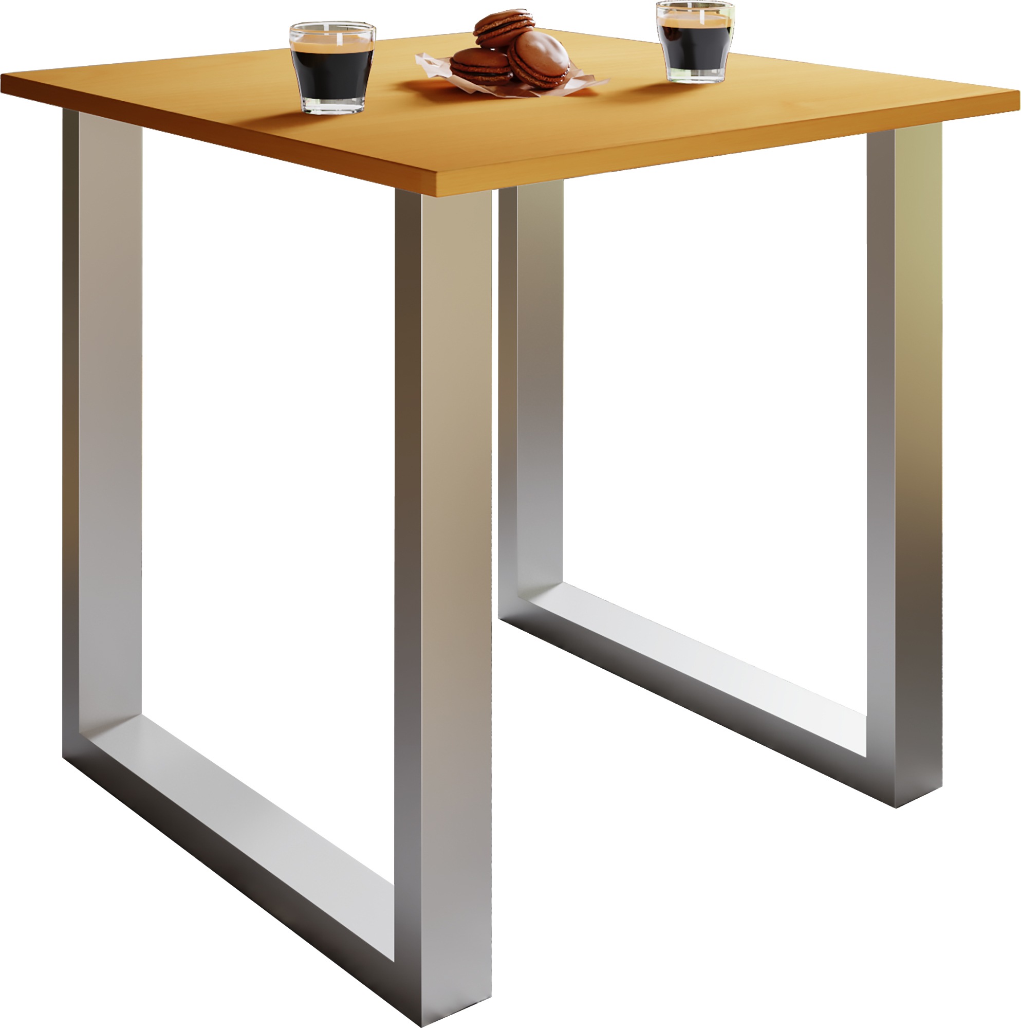Esstisch VCM "Premium Holz Esstisch Küchentisch Xona U 140x50", braun (silber, buche), B:140cm T:50cm, Tische, Esstisch