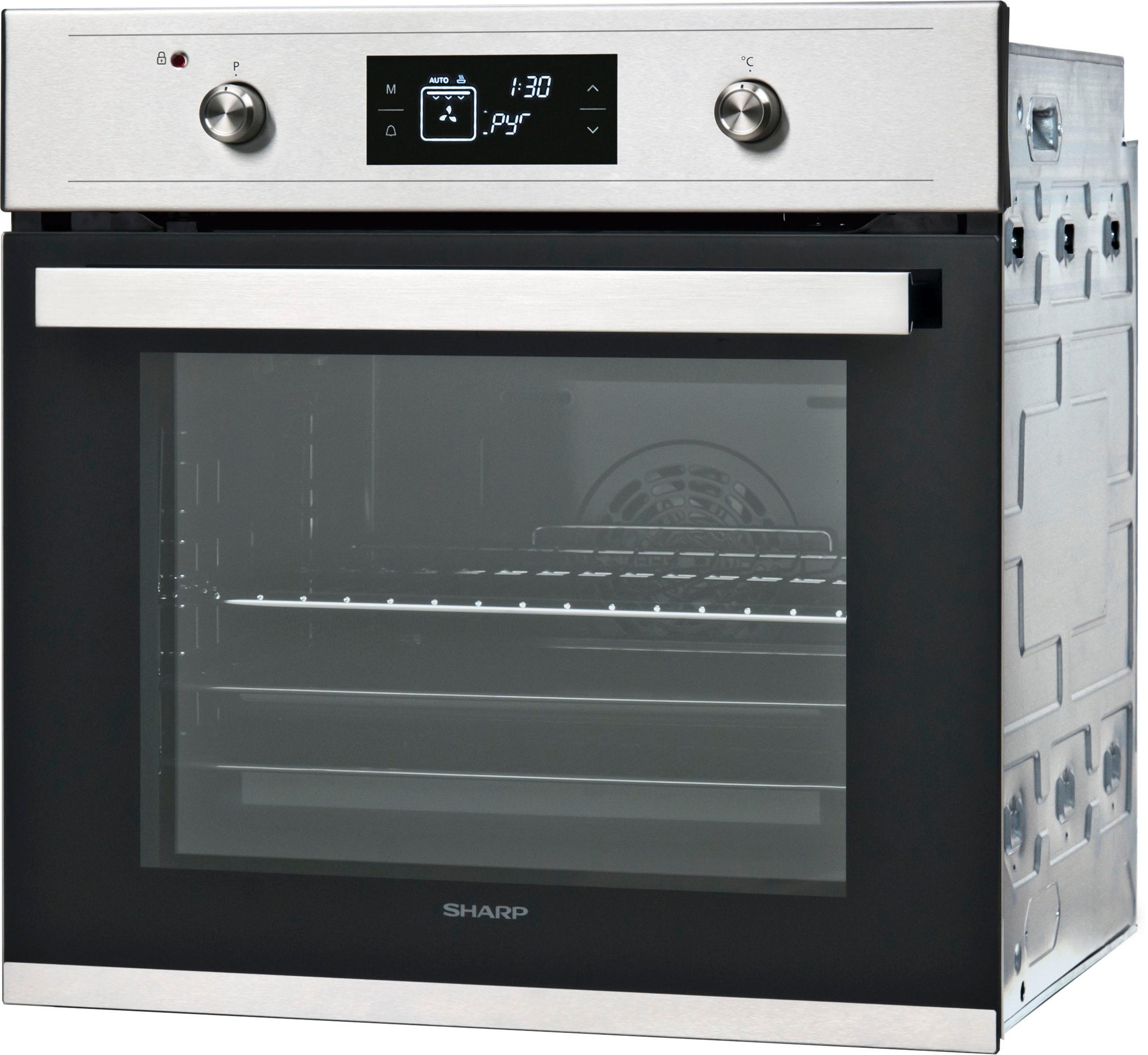 Sharp Pyrolyse Backofen »K-61V28IM1-EU«, K-61V28IM1-EU, Pyrolyse-Selbstreinigung