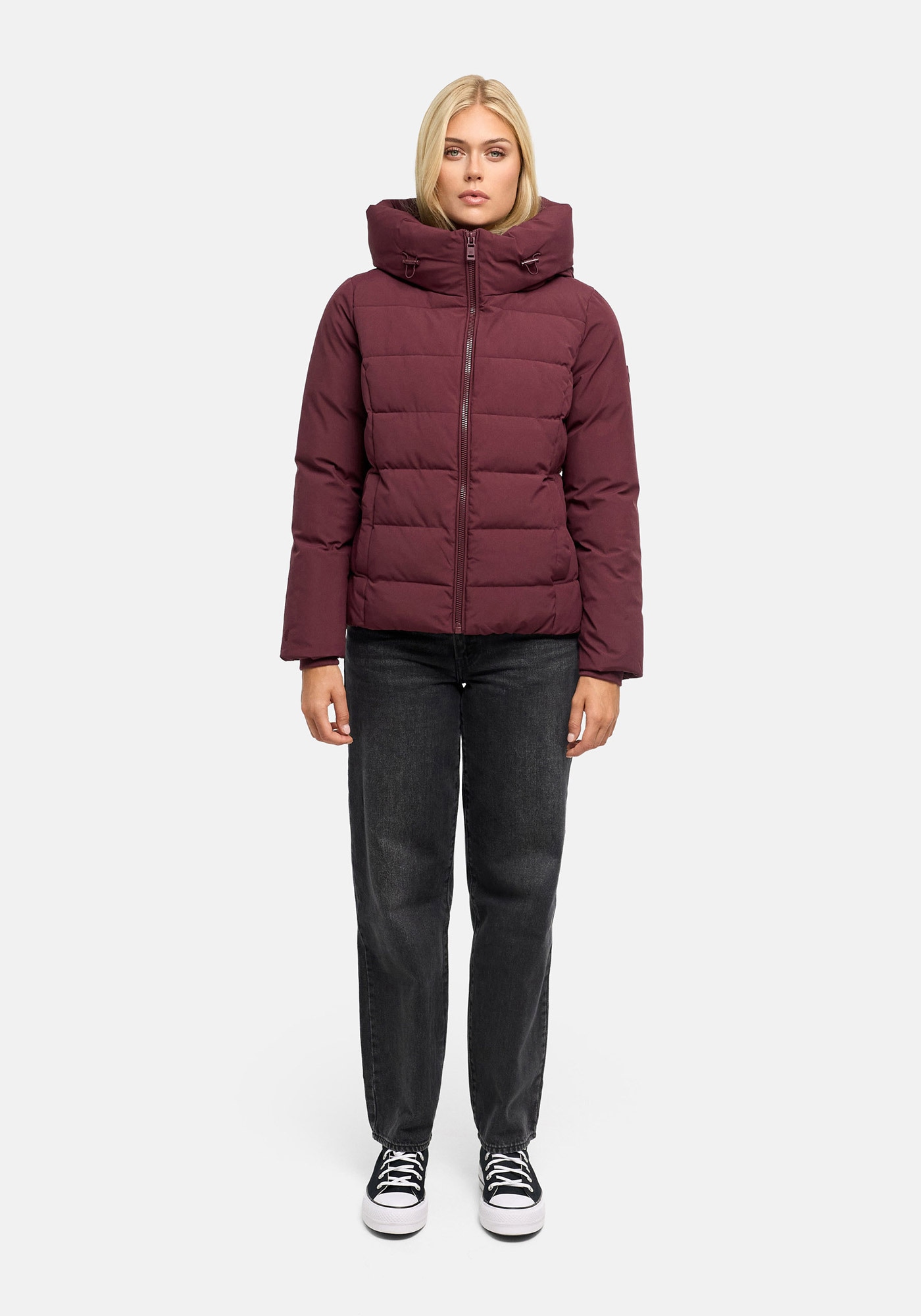 Marikoo "Akiliaa" mit Kapuze Warme Winterjacke mit Kapuze und taillierter Passform