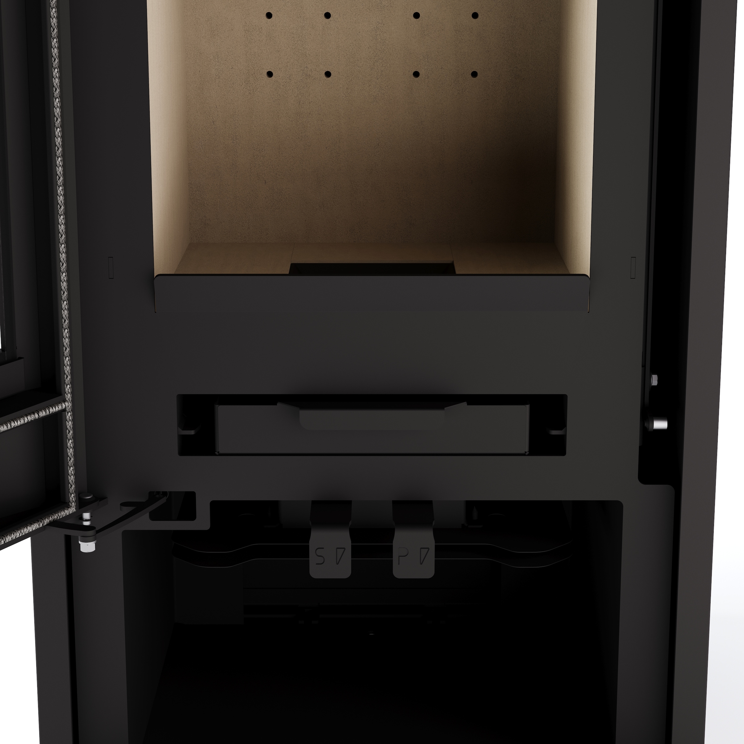 JUSTUS Kaminofen »Lara Speckstein« Aufstellort in deinem Zuhause, externe Verbrennungsluft