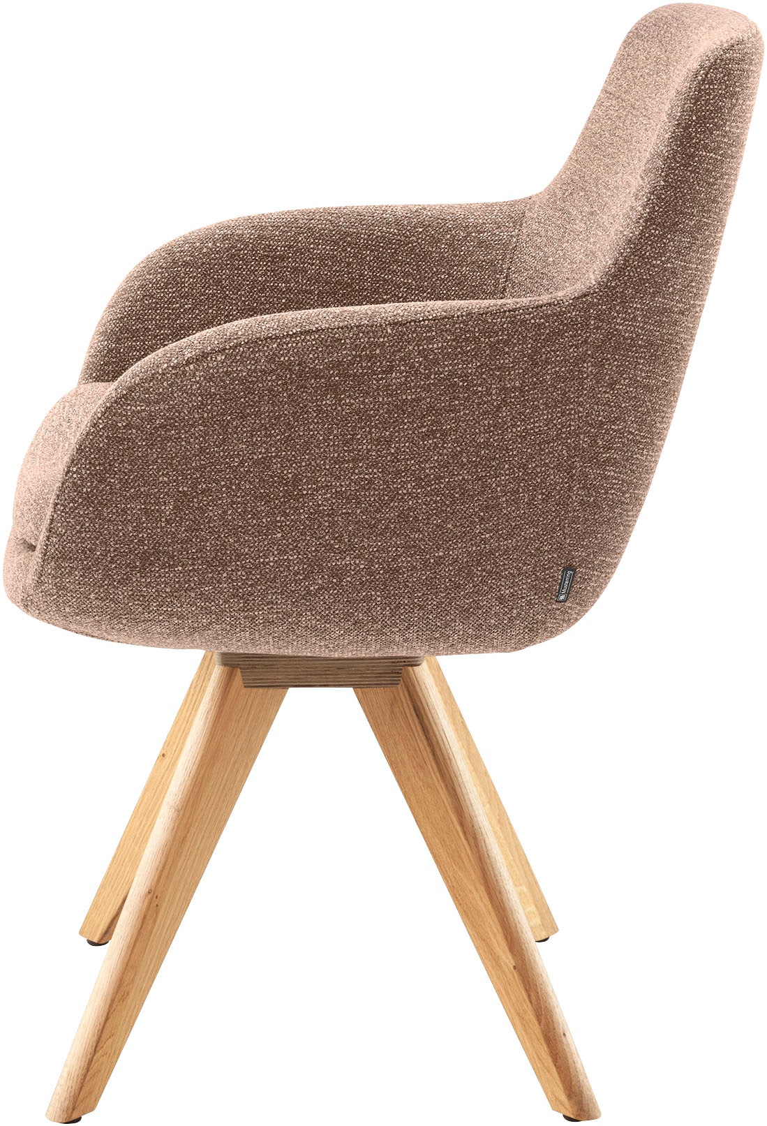 Musterring Esszimmerstuhl »Tavia«, (Set), 2 St., Chenille, Stativgestell Eiche Bianco, Drehfunktion optional, diverse Farben