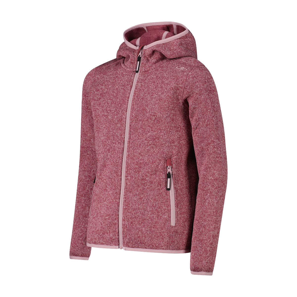 Thumbnail - CMP Strickfleecejacke mit Kapuze für Kinder, mit Kapuze, mit Reißverschlusstaschen