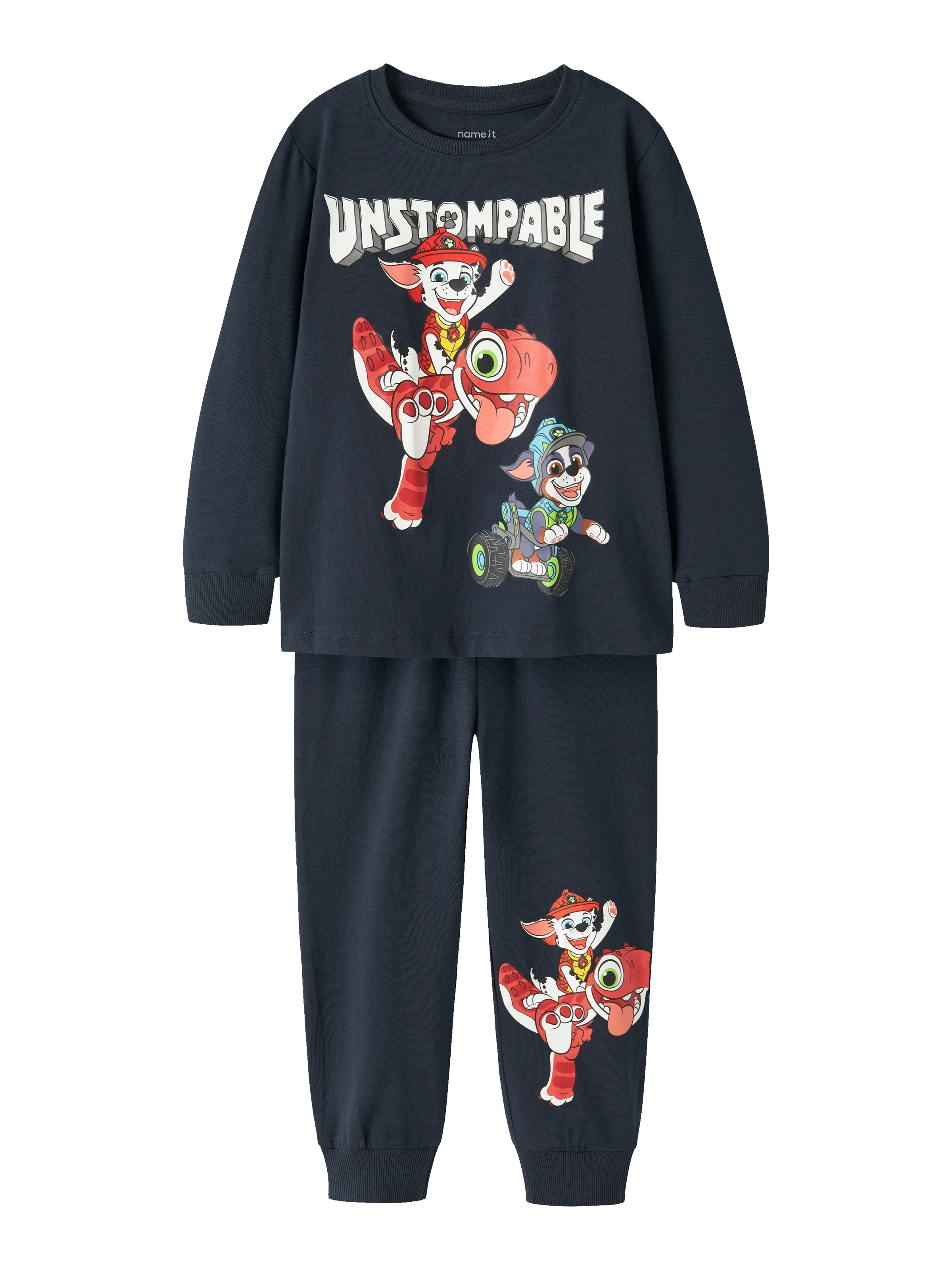 Name It Schlafanzug "NMMJALMER PAW LS NIGHTSET CPLGM" Baumwollmischung, mit Paw Patrol Druck