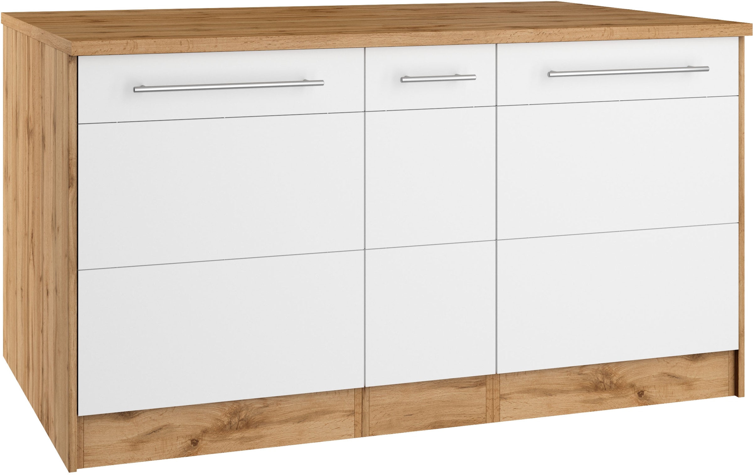 HELD MÖBEL Kücheninsel »Wien«, Breite 153 cm, MDF-Fronten, Flaschenregal