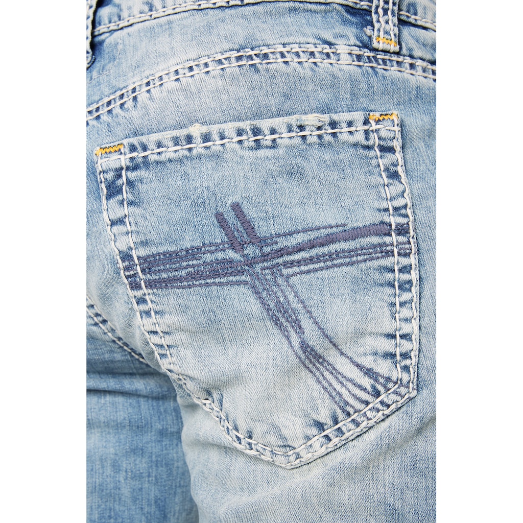 CAMP DAVID Regular-fit-Jeans, mit Destroy-Effekte