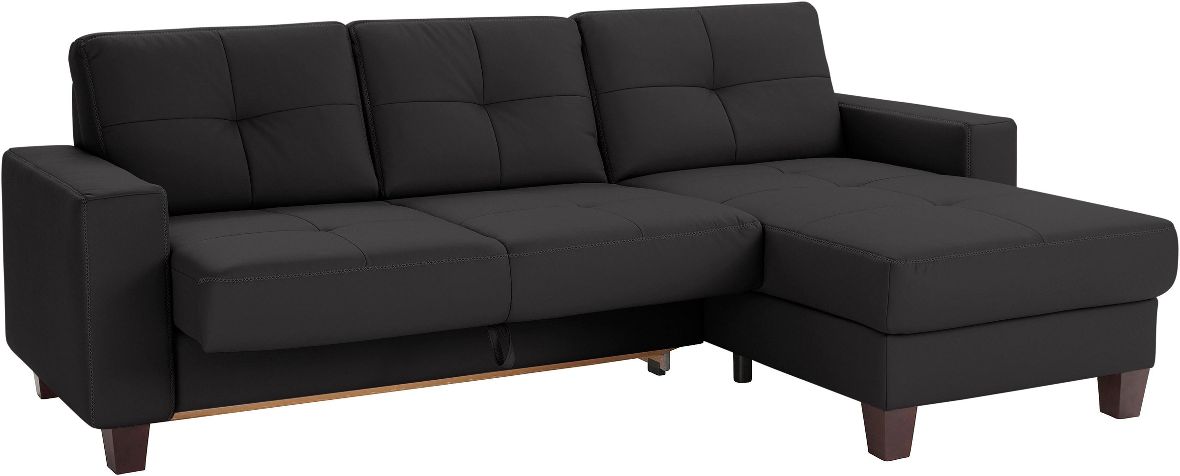 Places of Style Ecksofa »Varese L-Form«, wahlweise mit Bettfunktion und Vorziehfunktion
