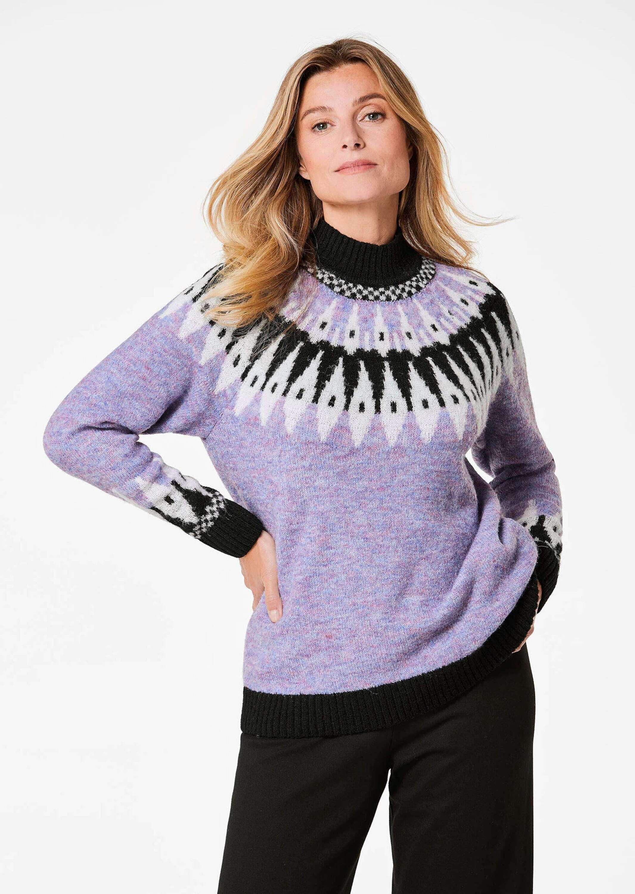 GOLDNER Strickpullover »Pullover Norweger-Pullover mit wärmender Schurwolle«