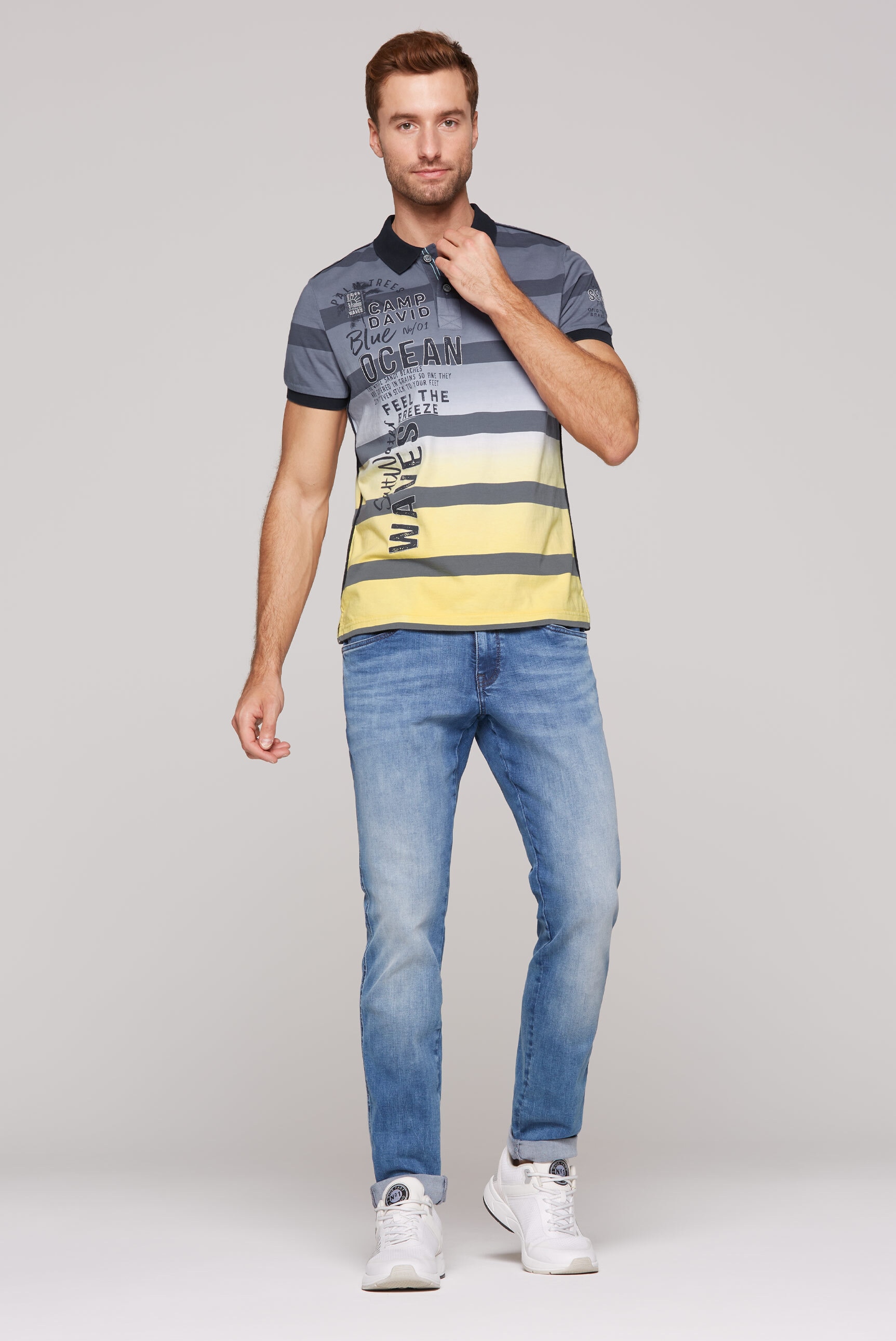 CAMP DAVID Poloshirt, aus Baumwolle