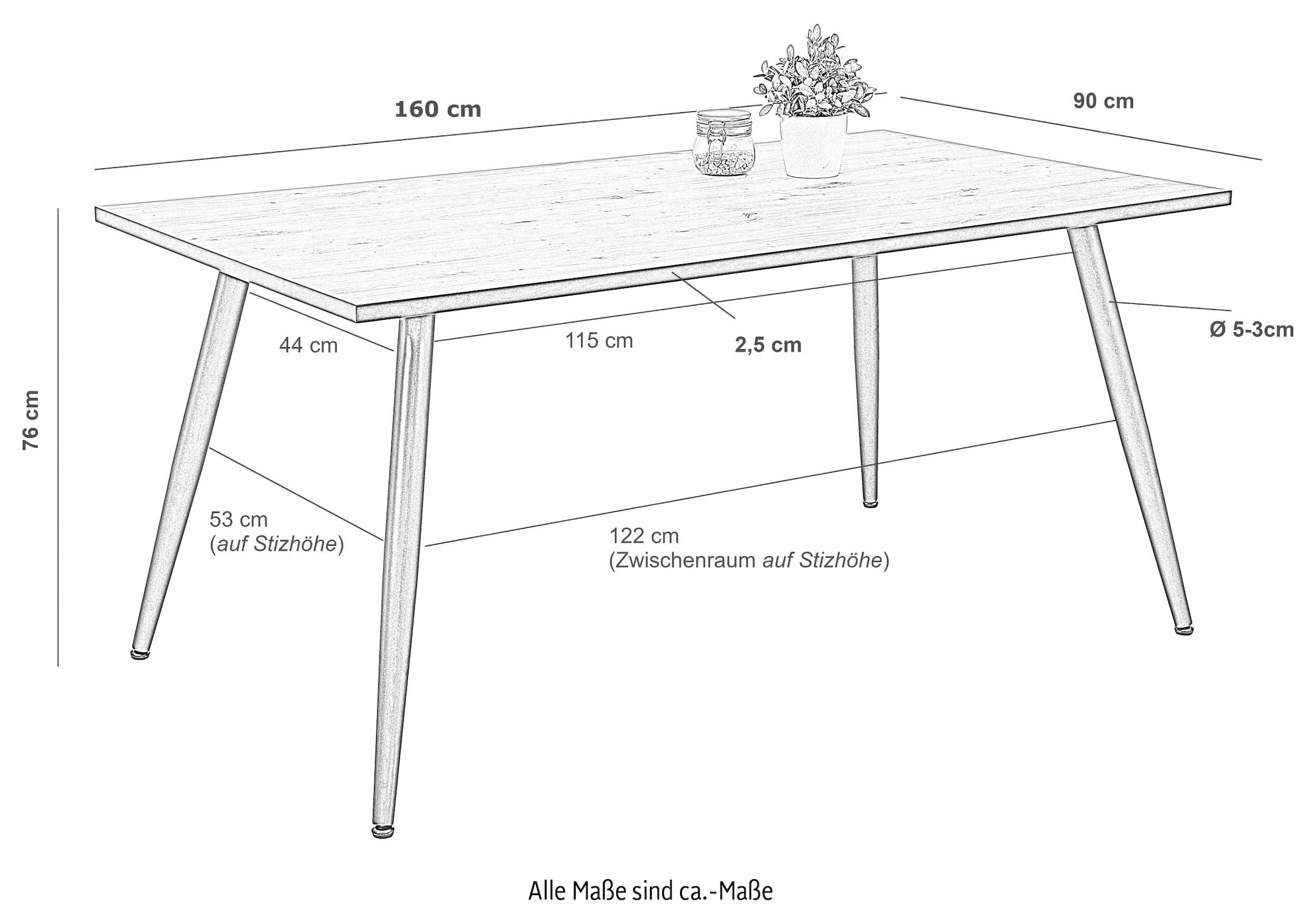 HELA Esstisch, Breite 160 cm | BAUR