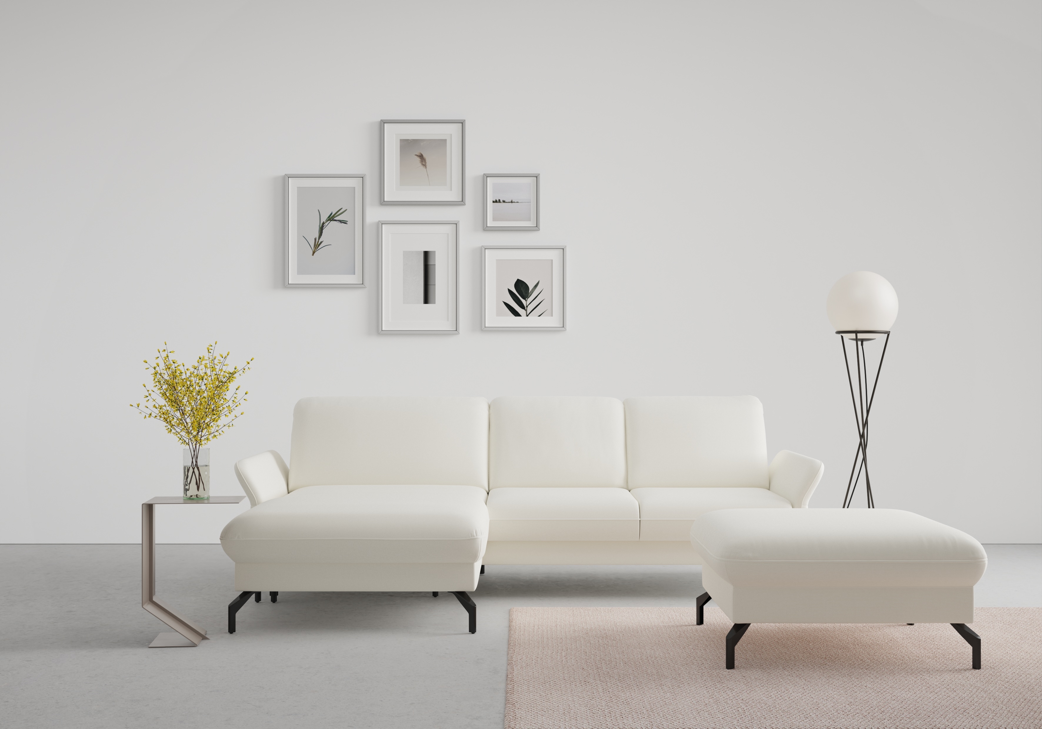 sit&more Ecksofa "Fashion L-Form" wahlweise mit Kopfteilverstellung und Vorziehsitz, motorisch