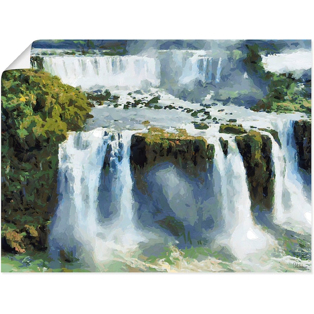 Wandaufkleber als (1 Wasserfälle Poster »Iguazu St.), BAUR bestellen Wandbild | in versch. Leinwandbild, Größen IV«, Artland Wasserfallbilder, Alubild, oder