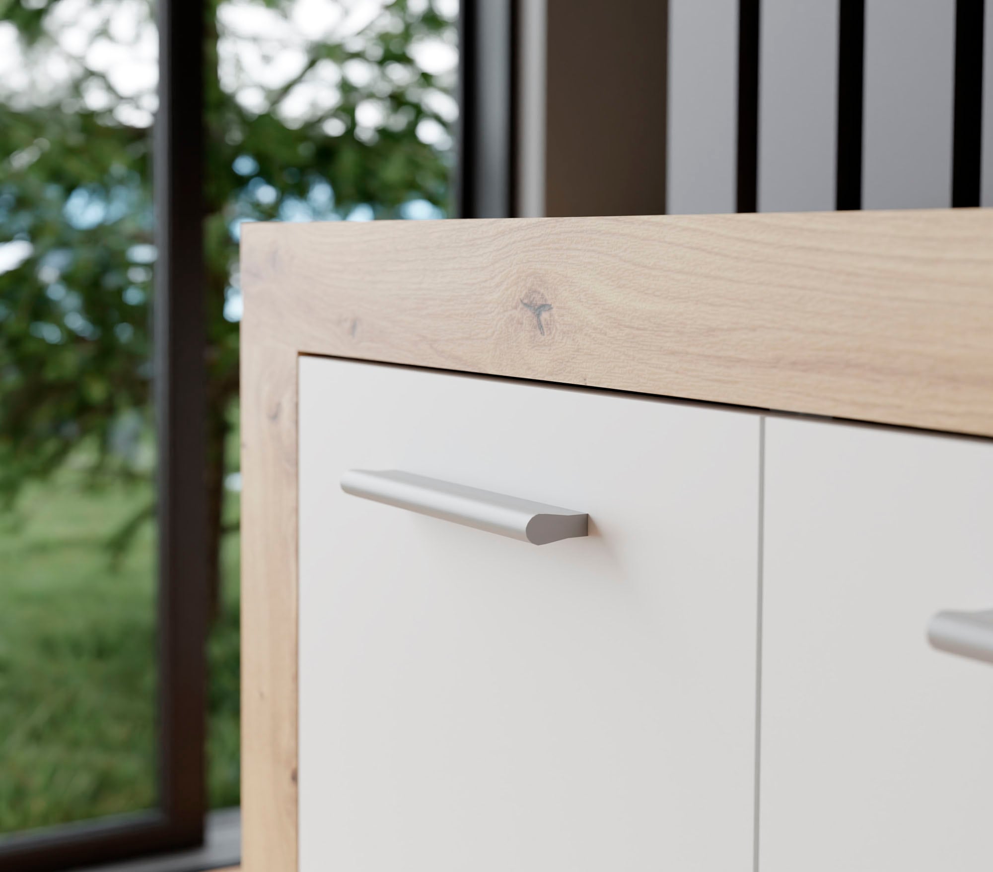 FORTE Sideboard »Baccio«, Breite 153 cm, Höhe 92 cm, 3 Türen und 4 Schubkästen