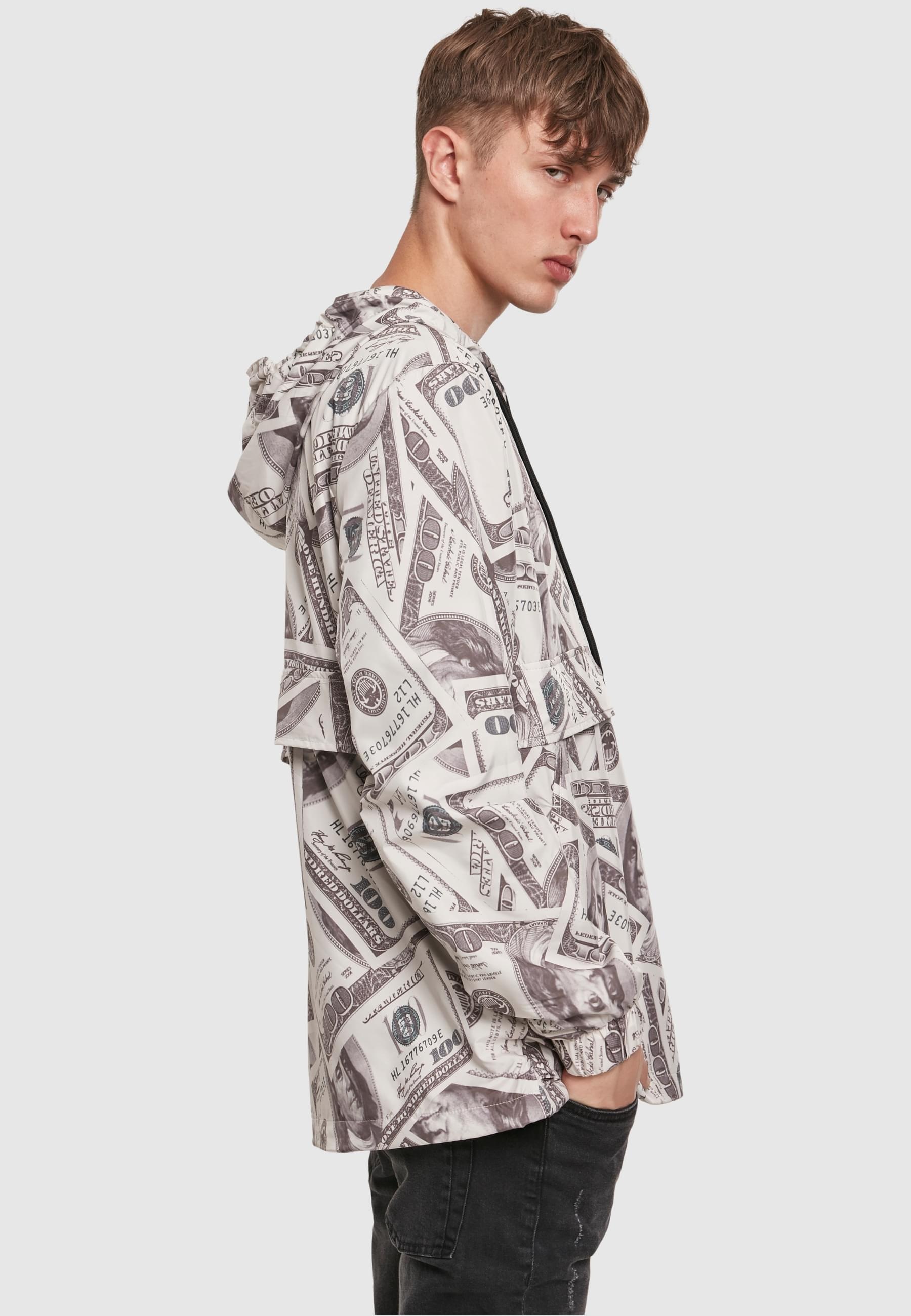 MisterTee Allwetterjacke »MisterTee Herren Mister Tee Dollar Windbreaker«, (1 St.), ohne Kapuze