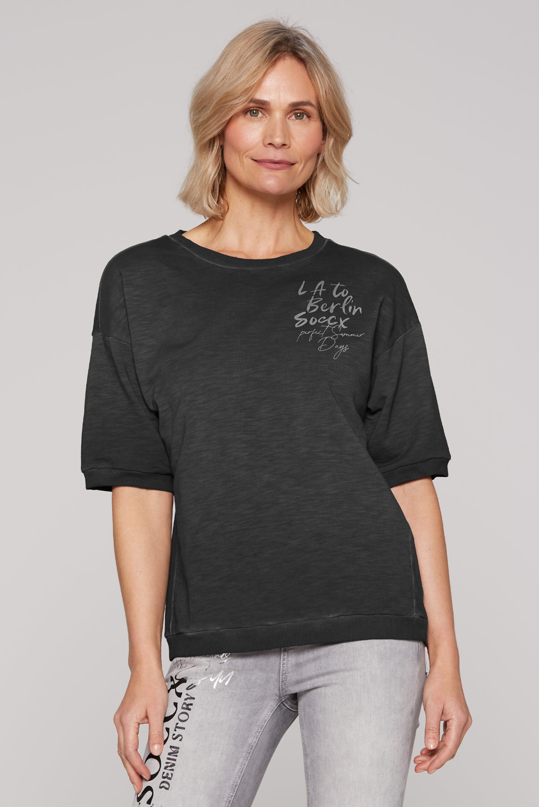 SOCCX Sweater, mit nach vorn gedrehten Seitennähten günstig online kaufen