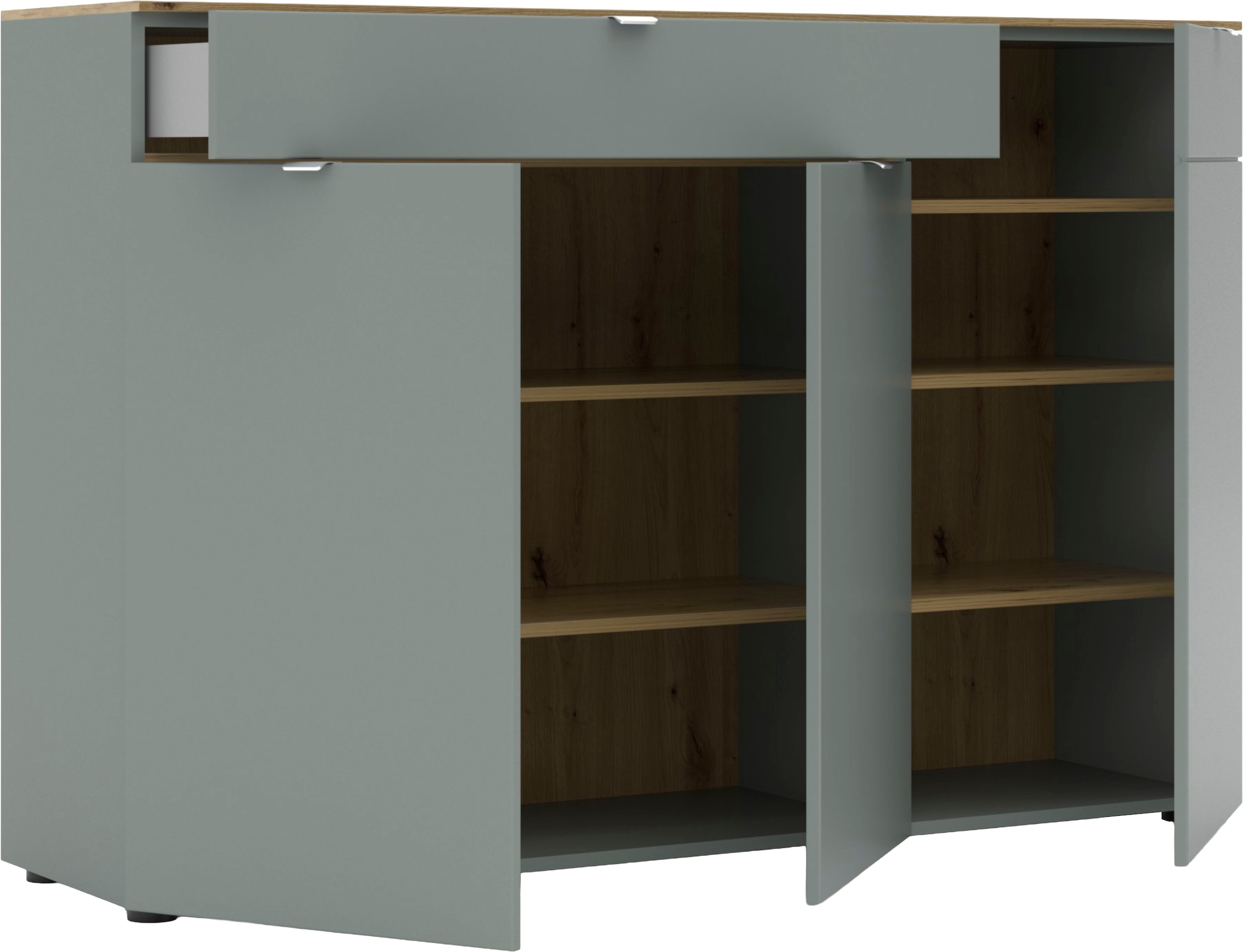Innostyle Kommode »BARI Kommode, BxHxT 150x101x41 cm« 1 Stk. tlg. 3 türig, 1 Schublade, Fuß-Set bestellbar, Soft-Close