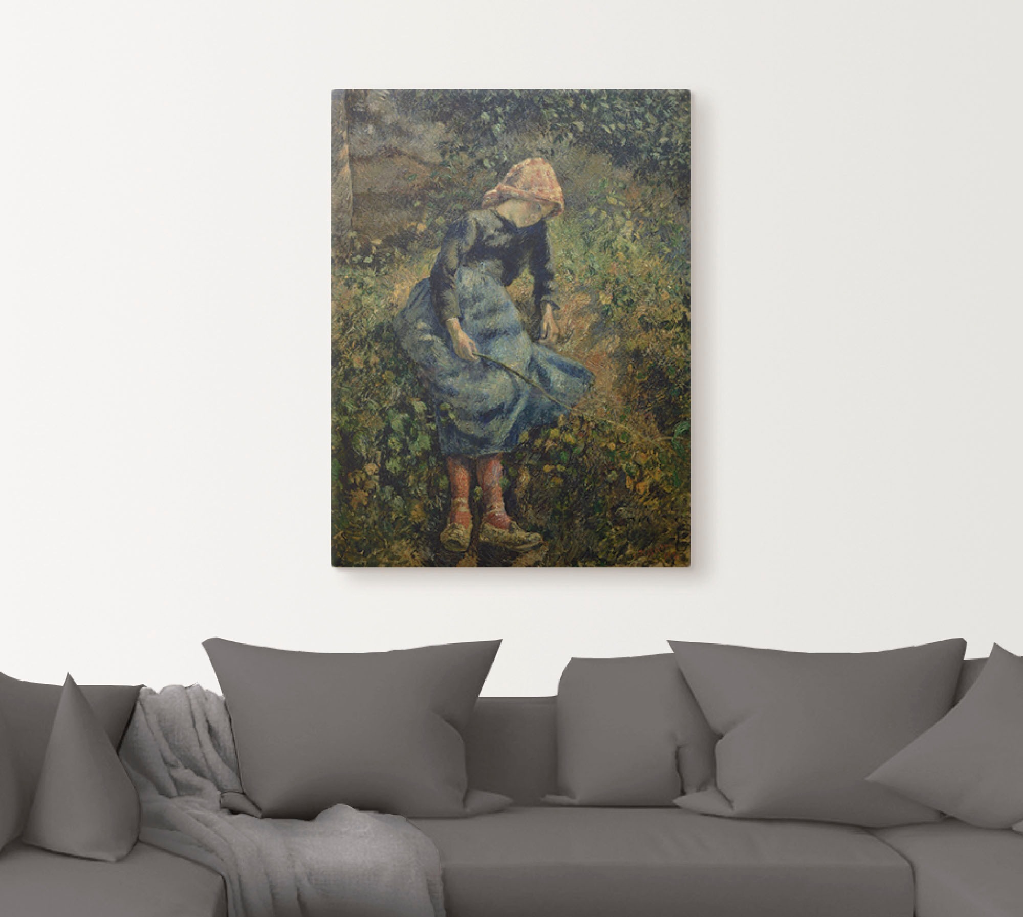 Artland Wandbild »Junges Hirtenmädchen mit Stock. 1881«, Kind, (1 St.), als Leinwandbild, Wandaufkleber oder Poster in versch. Größen