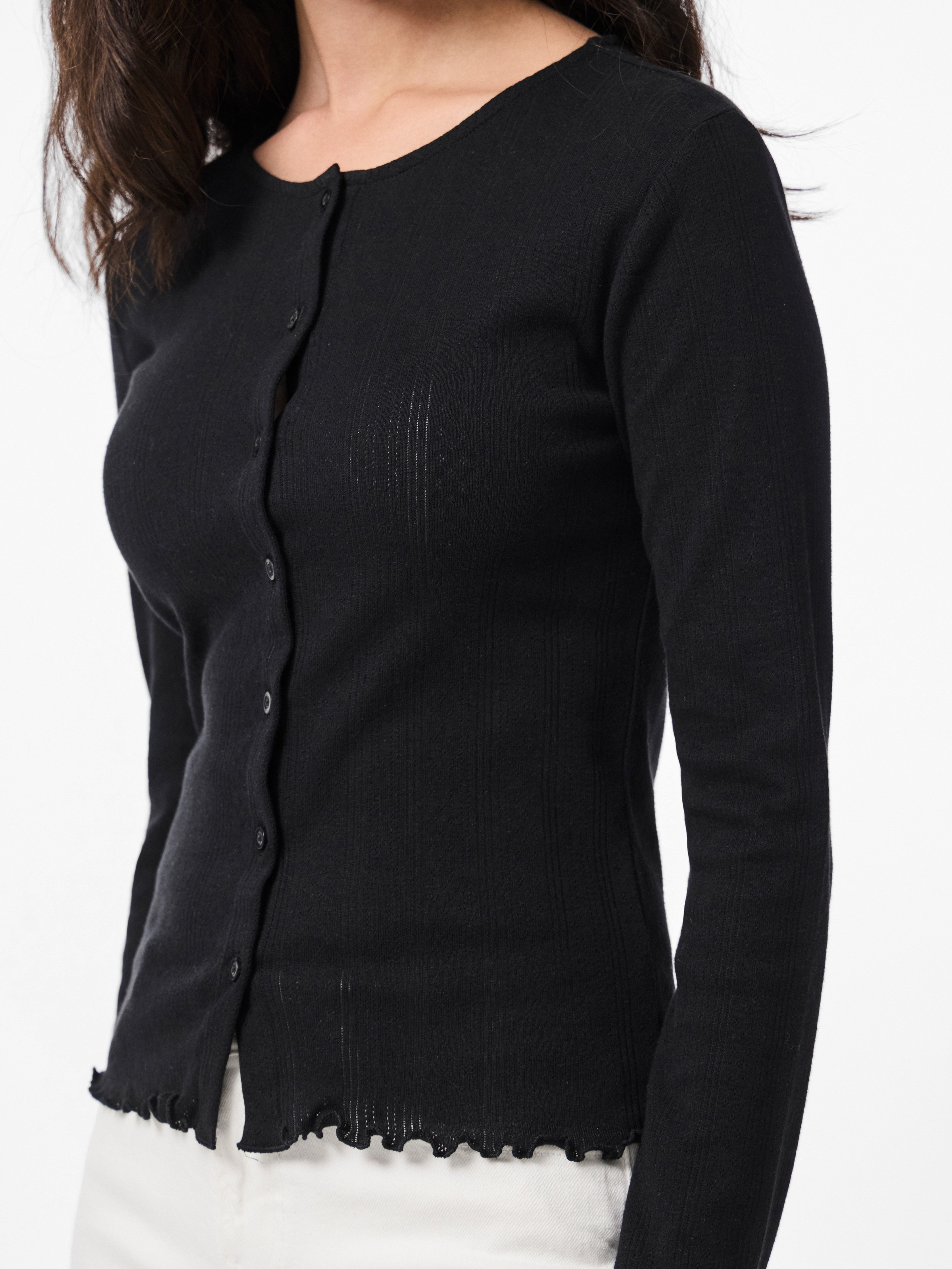 pieces Strickjacke "PCMARIE LS POIN CARDIGAN JRS NOOS BC" günstig online kaufen