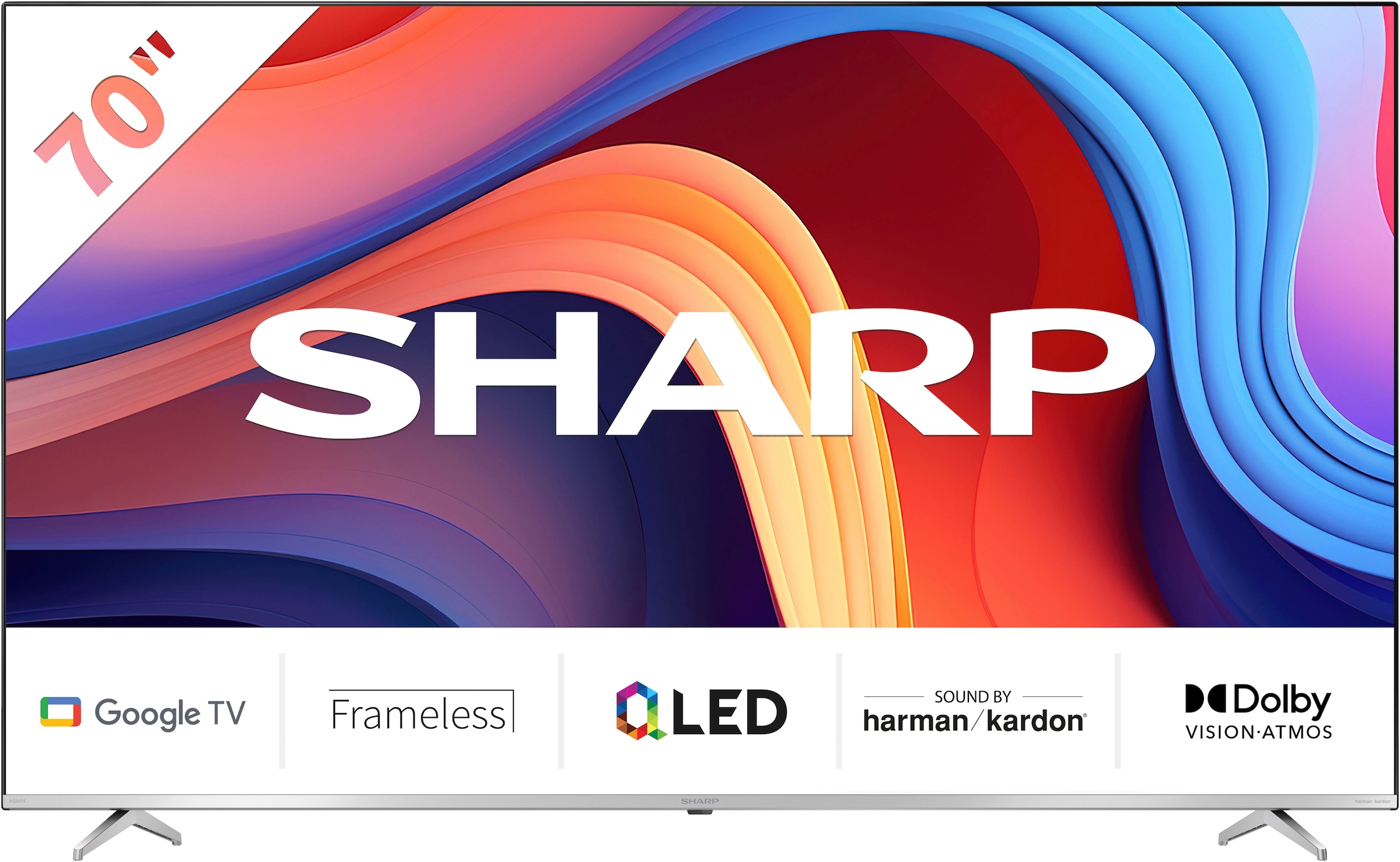 Sharp QLED-Fernseher »4T-C70GPx«, 4K Ultra HD, Google TV-Smart-TV