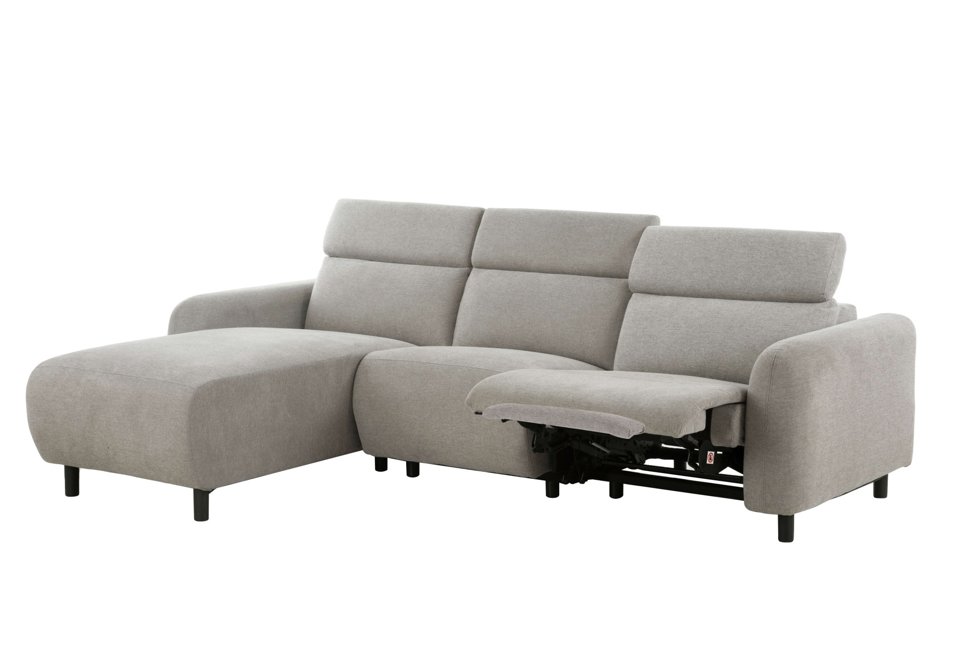 Home affaire Ecksofa »SKAANE Struktur, L-Form, 274 cm, manuelle u. elektrische Funktion,«, 274 cm, mit Kopfteilverstellung und man. oder elektr. Relaxfunktion