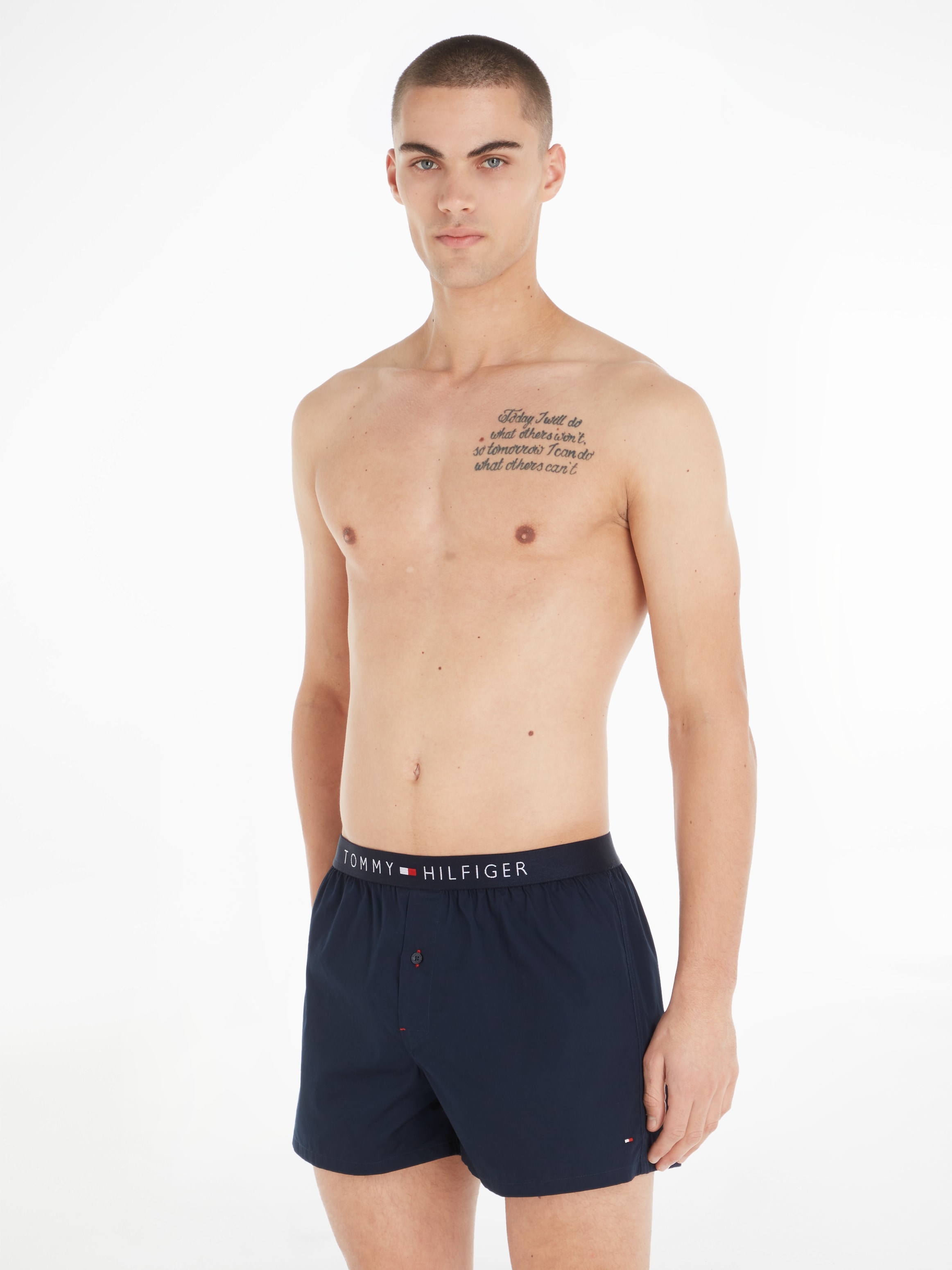 Tommy Hilfiger Underwear Webboxer, 1 Stk. mit Logo am Bund günstig online kaufen
