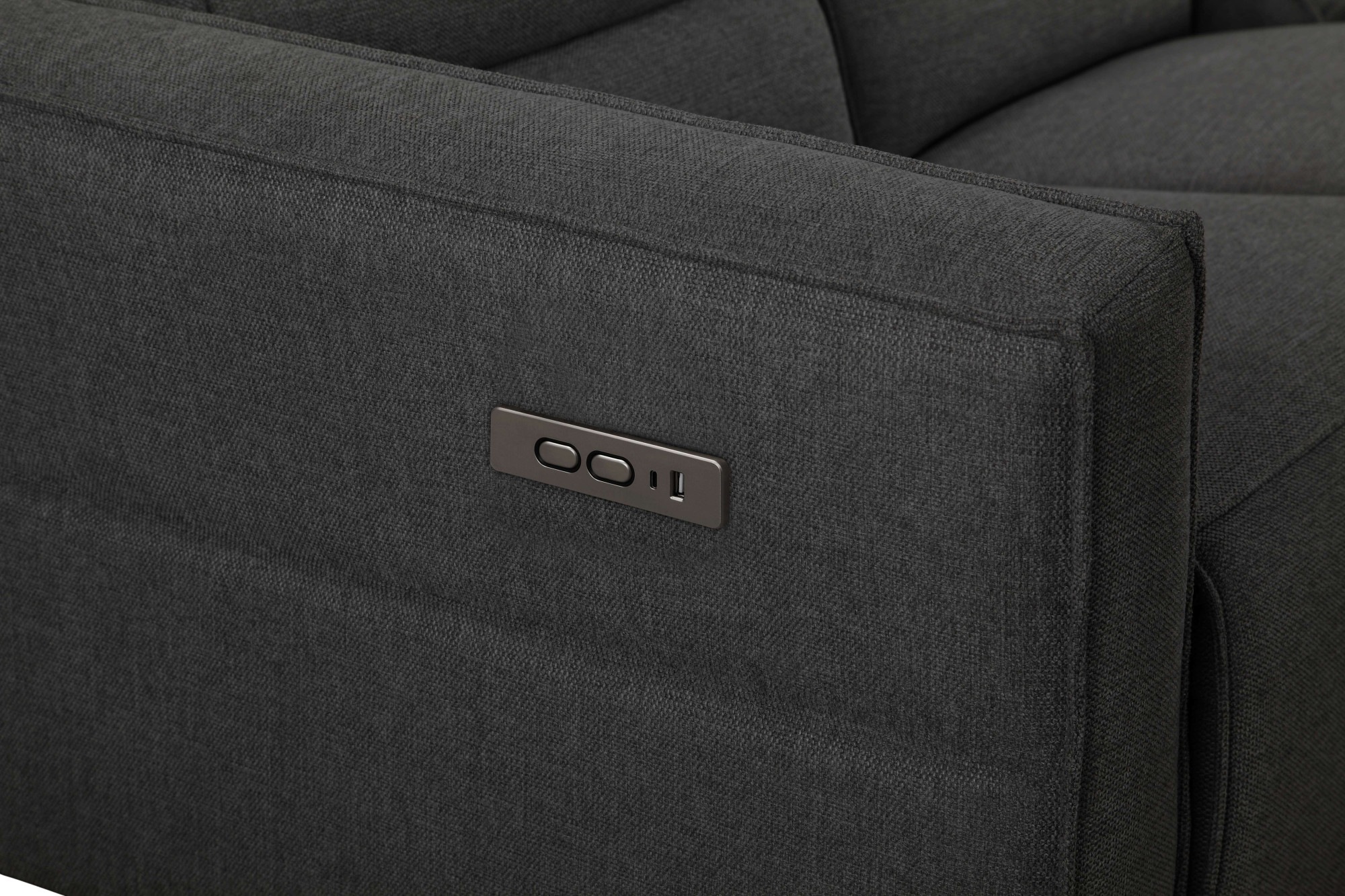 Places of Style 3-Sitzer »Carpari, 224cm, manuelle od. elektrische Relaxfunktion in 2 Sitzen«, mit USB-A/C, Kopfteilverstellung, Echtleder, Kunstleder, Webstoff