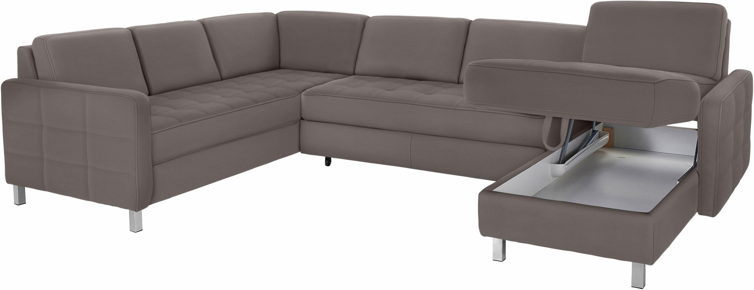 sit&more Wohnlandschaft Pablo U-Form, wahlweise mit Bettfunktion und Bettkasten