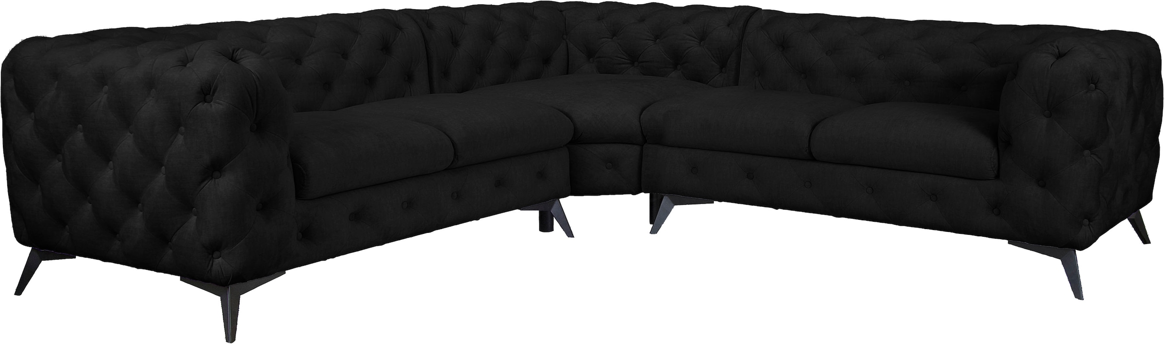 Home affaire Chesterfield-Sofa "Ecksofa GLYNIS L-Form mit Wellenunterfederu günstig online kaufen