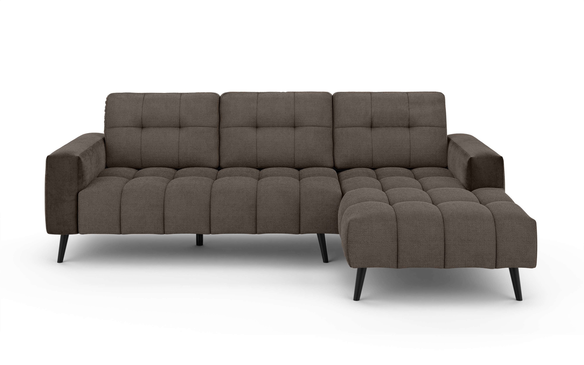 INOSIGN Ecksofa »SERINE mit Recamiere rechts/links bestellbar, Maße B/H/T 253/91/161 cm«, L-Form mit Wellenunterfederung, 3 Rückenkissen, ohne Bettfunktion