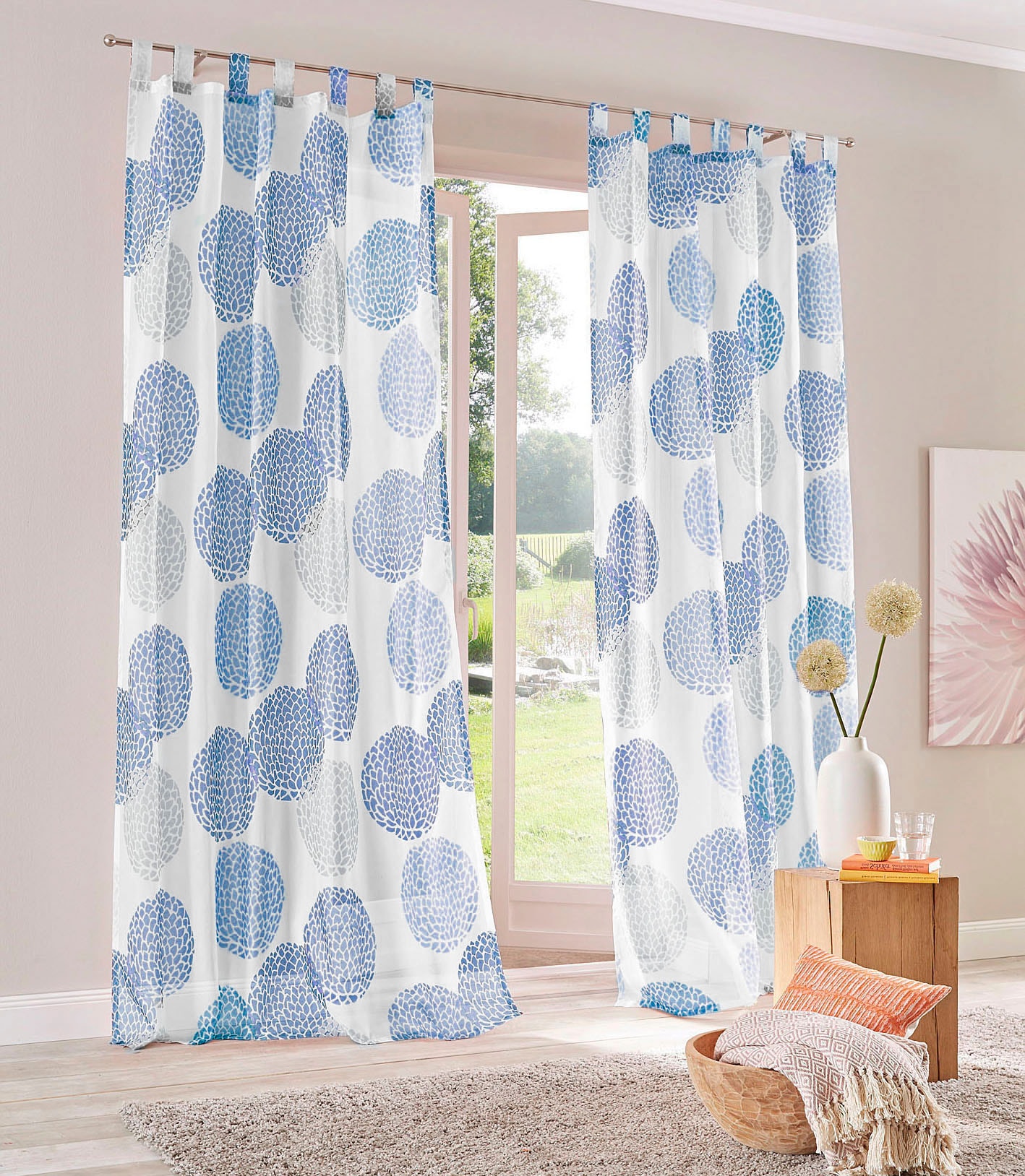 OTTO home Gardine "Belem" Schlaufen 1 Stk. tlg. 1 oder 2 Schals, Vorhang, F günstig online kaufen