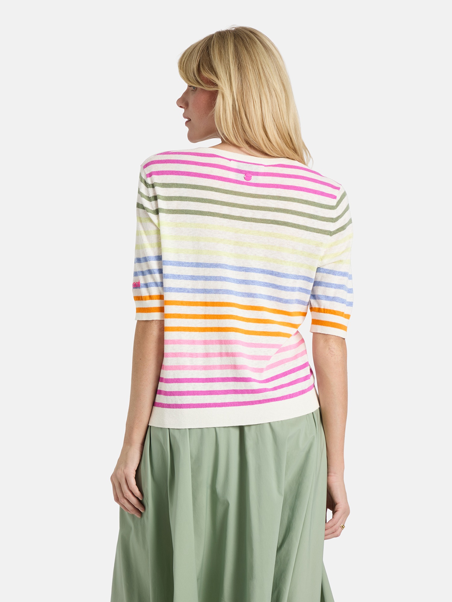 Lieblingsstück Kurzarmpullover "MarvicL" mit V-Ausschnitt, Materialmix mit günstig online kaufen