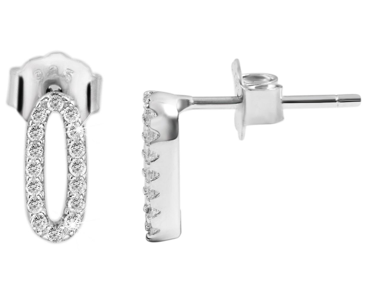 Adelia´s Paar Ohrhänger "Damen Ohrringe – Ohrstecker aus 925 Silber mit Zir günstig online kaufen