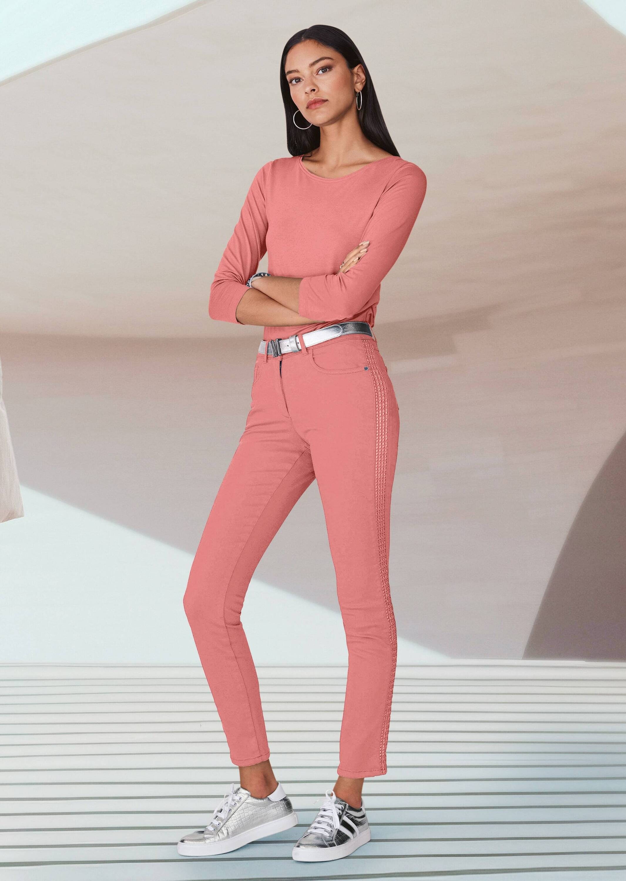 MADELEINE 3/4-Arm-Shirt "Blusenshirt Halbarm Viskose-Oberteil für Damen" günstig online kaufen