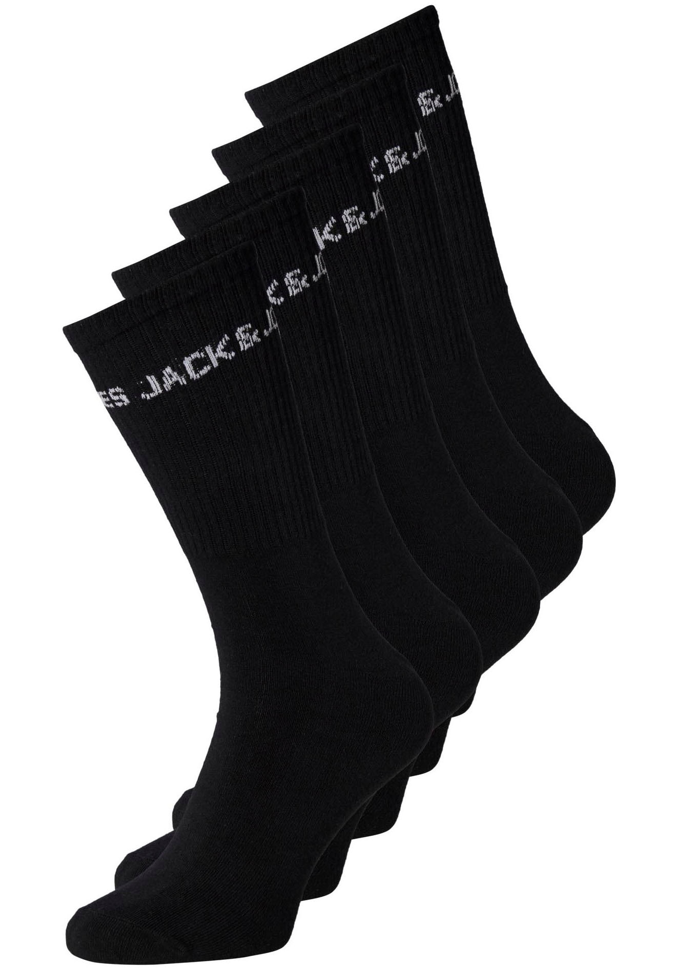 5PACK Socken Jack and Jones hoch schwarz (12179475-black) uni - Bild 6