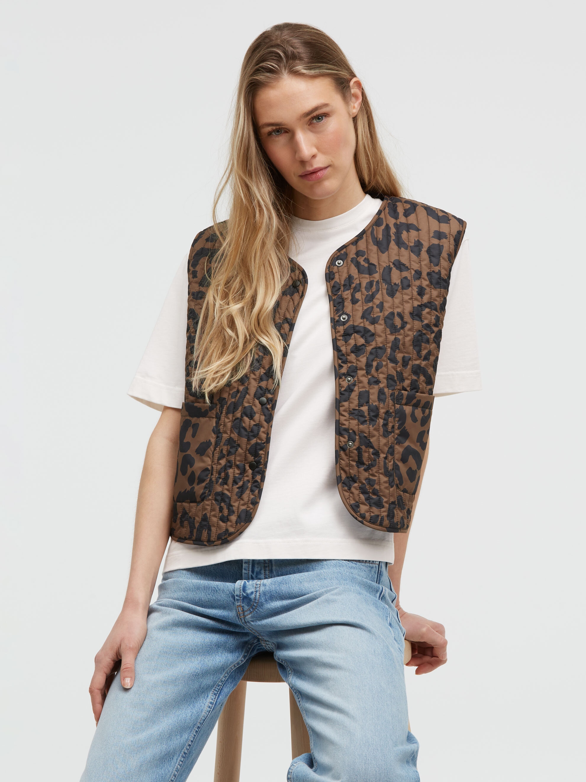 SENSES.THE LABEL Steppweste mit Druckknopfleiste