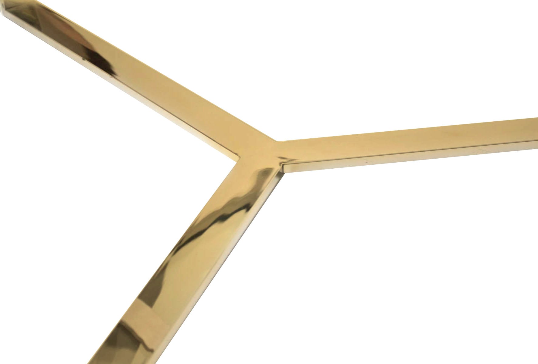 Leonique Couchtisch »Palmer«, Runder Couchtisch, gold, Chrom, Glasplatte, Gestell, 90x90x40