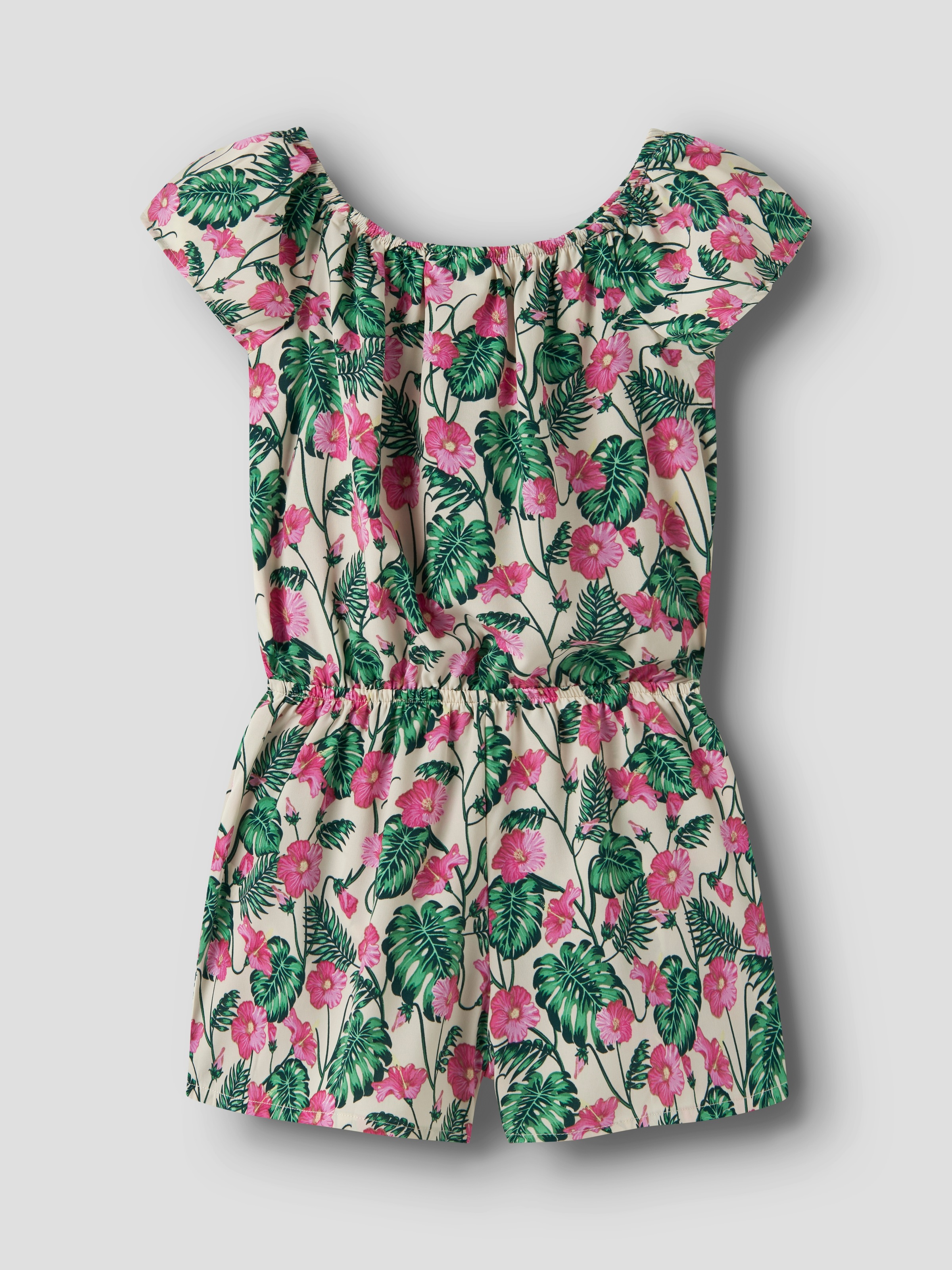 Name It Kurzoverall "Nkfvinaya Playsuit Fff" Kunstfaser, Elastischer Bund, Allover-Druck
