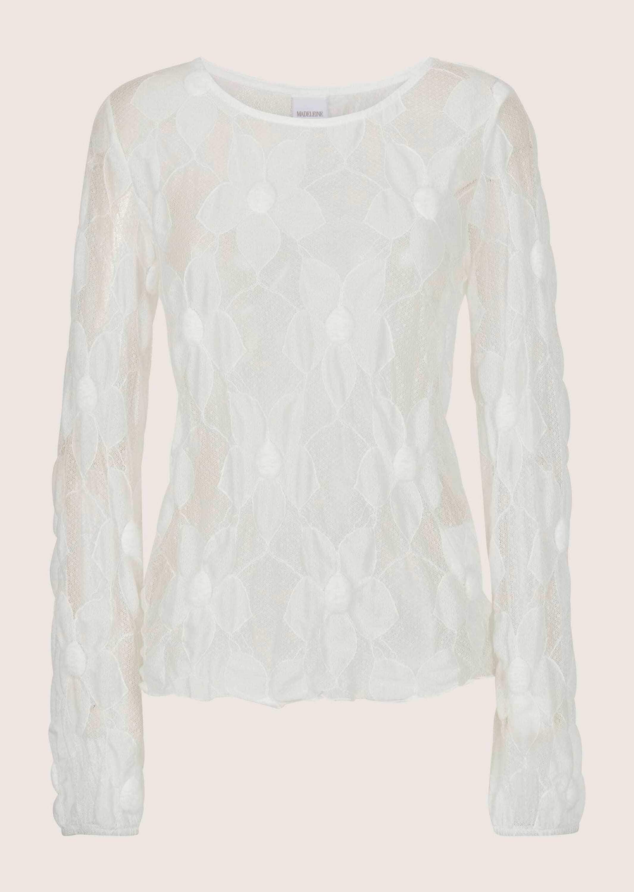 MADELEINE Langarmshirt "Spitzenbluse Elegantes Langarmshirt aus Spitze, tra günstig online kaufen