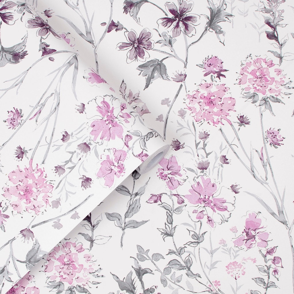 LAURA ASHLEY Vliestapete »Wild Meadow«, gemustert