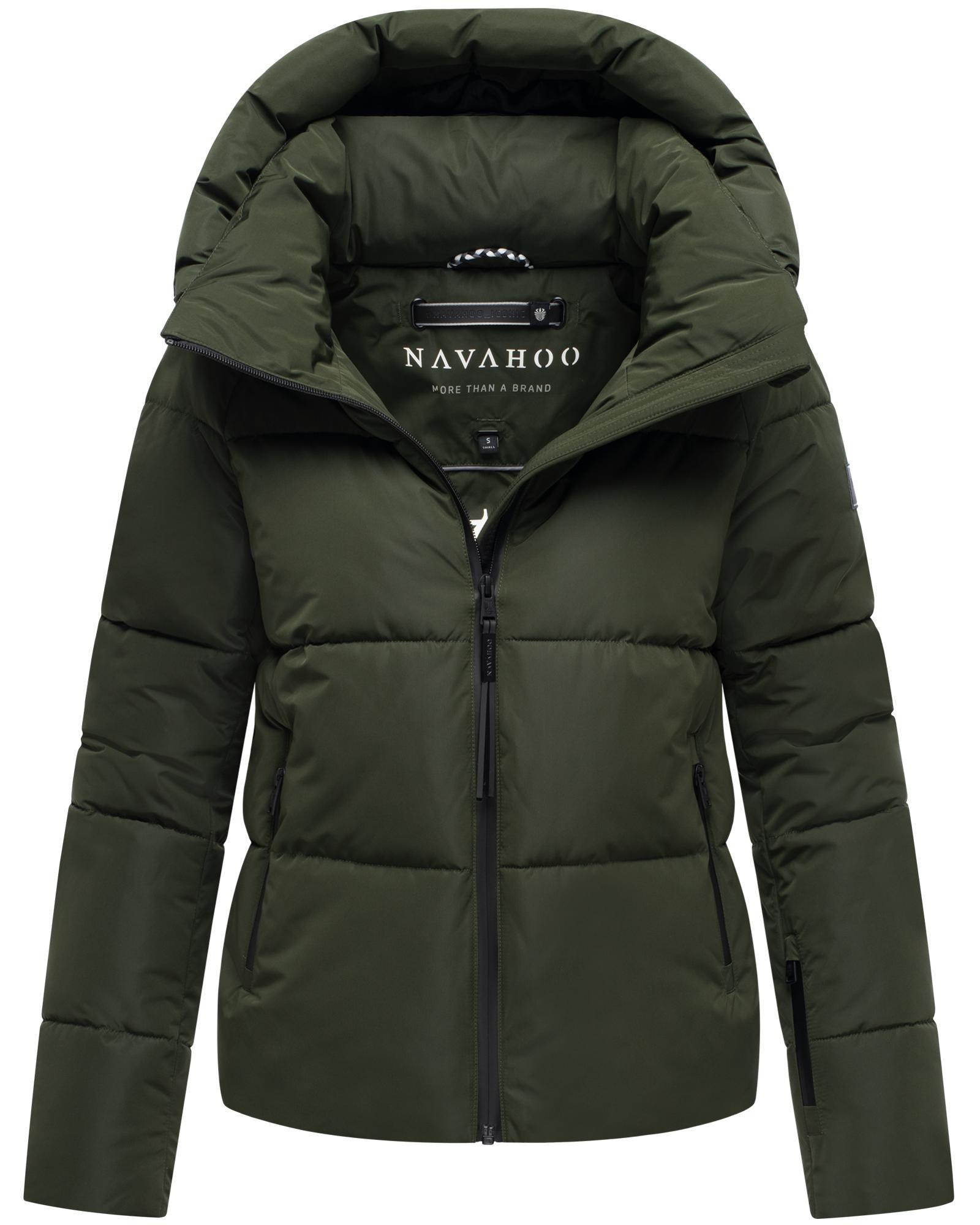 Navahoo Steppjacke "Frostherz XIV" mit Kapuze Kurze gesteppte Damen Winterjacke mit abnehmbarer Kapuze