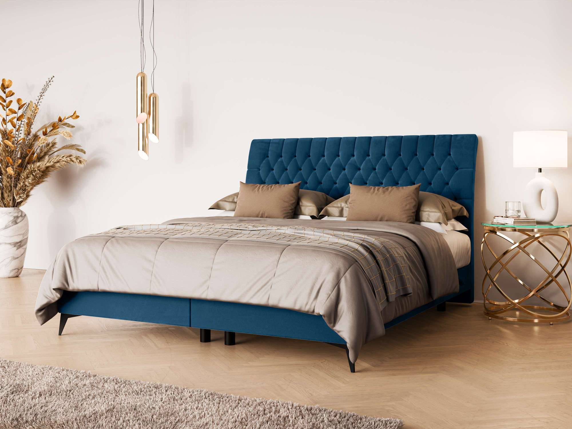 Home affaire "SYDNEE mit Matratze und Topper, in 2 Breiten (160 und 180 cm)" Boxspringbett mit Kopfteil, Bettkasten, Matratze (BFK/TFK) und Topper