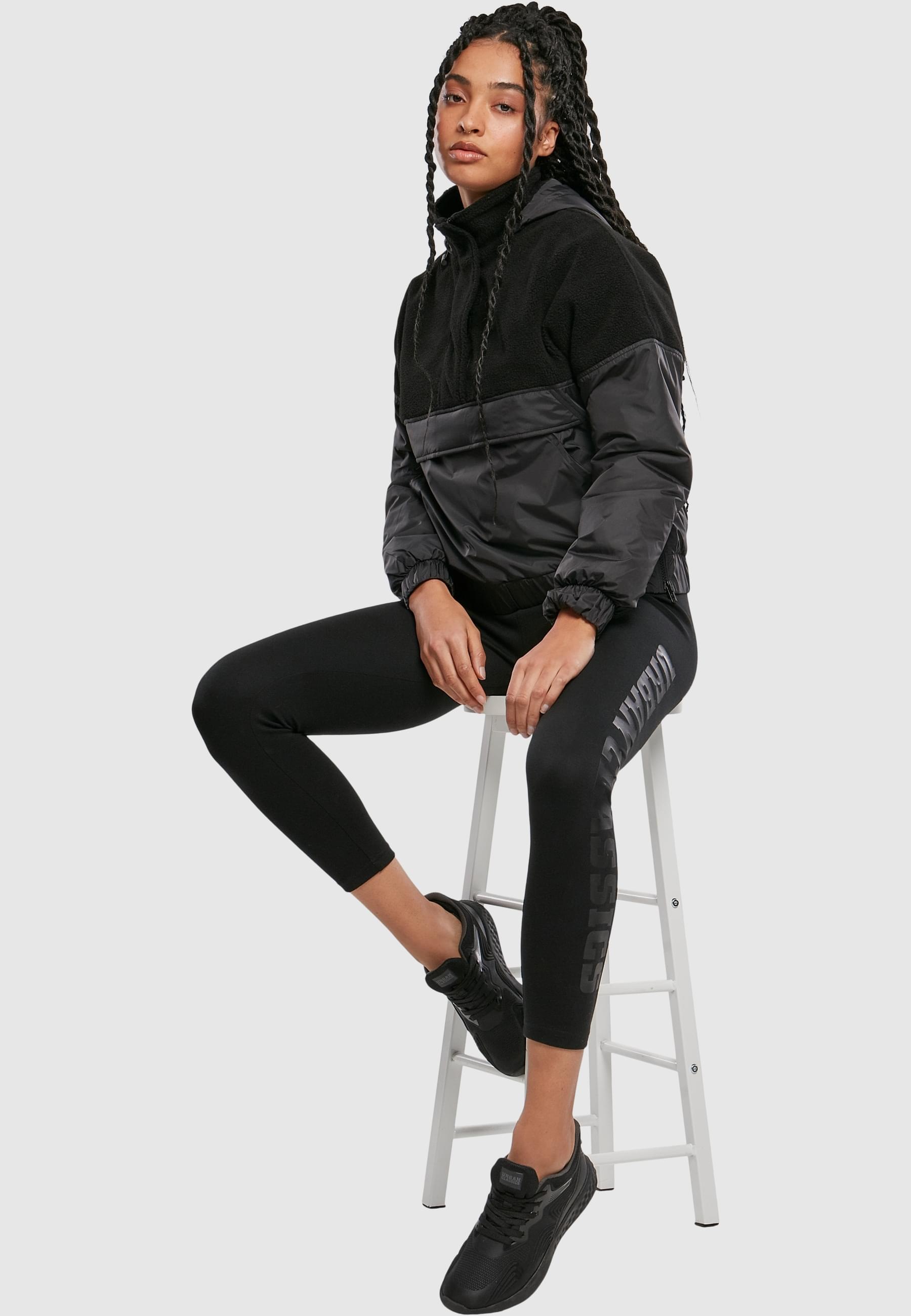 URBAN CLASSICS Winterjacke »Urban Classics Damen Ladies Sherpa Mix Pull Over Jacket«, (1 St.), mit Kapuze