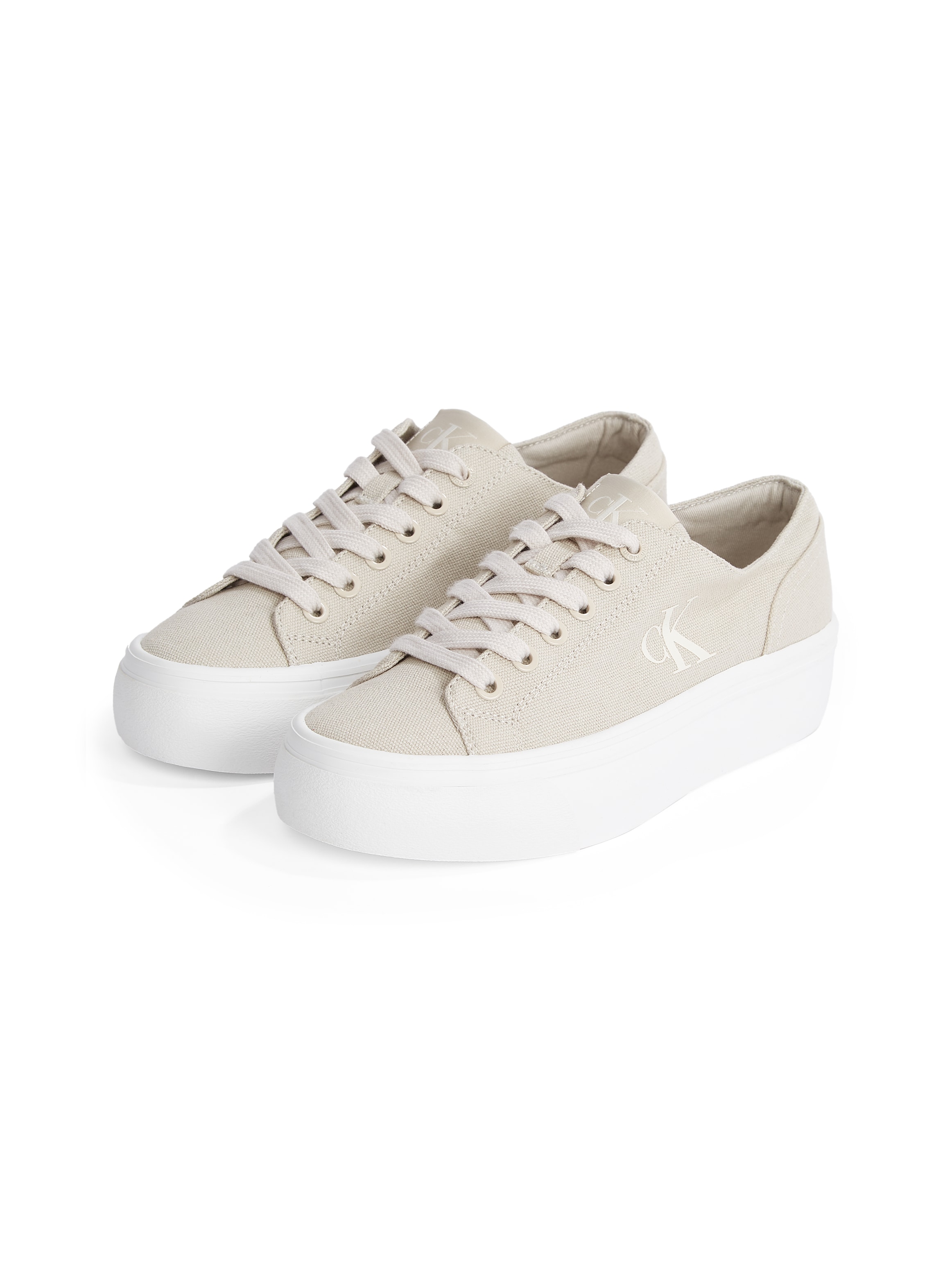 Calvin Klein Jeans Plateausneaker »VULC FLATFORM LOW CV MG«, Schnürschuh, Freizeitschuh, Halbschuh mit seitlichem Logo