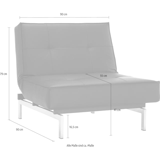 INNOVATION LIVING ™ Sessel »Splitback«, mit chromglänzenden Beinen, in  skandinavischen Design | BAUR