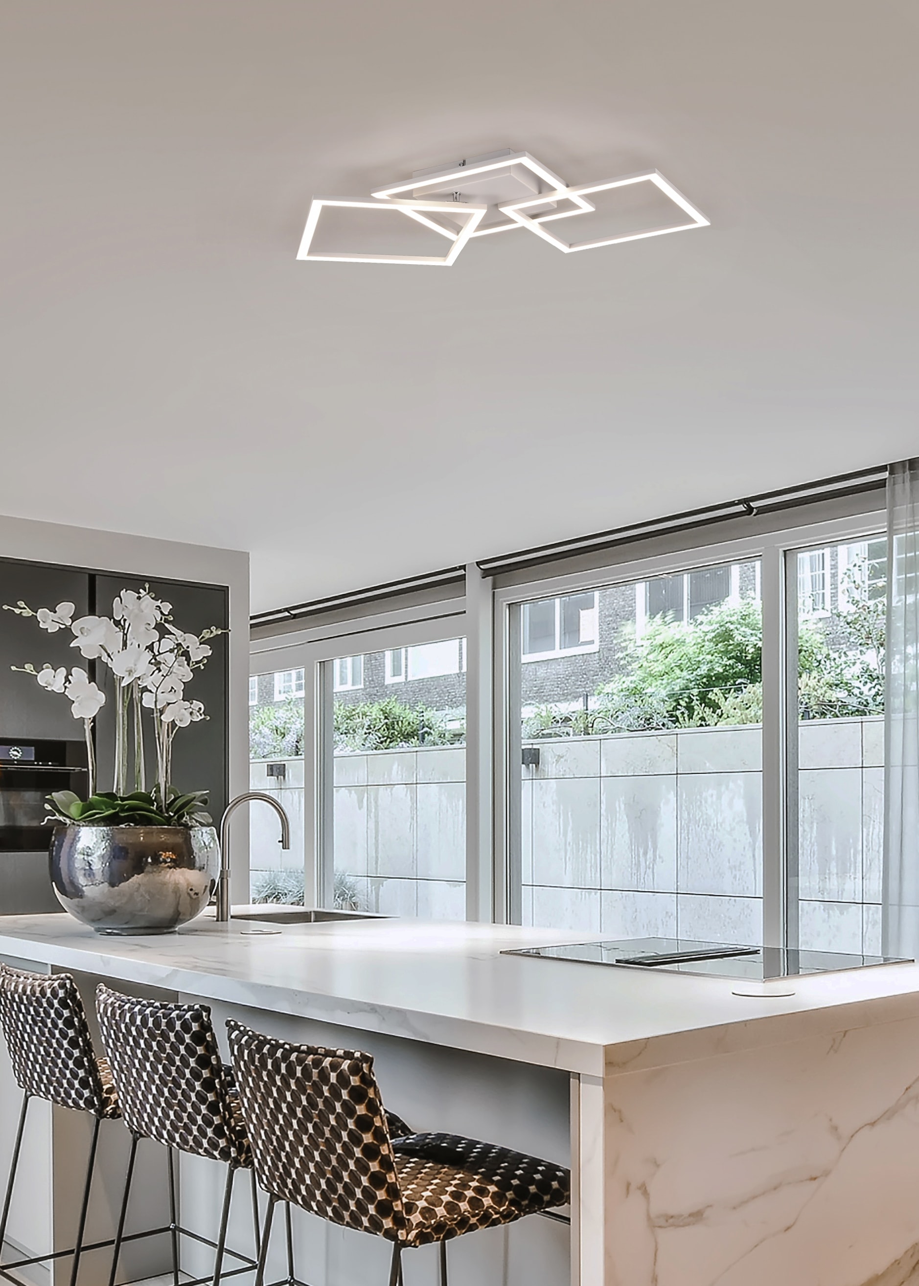 my home LED Deckenleuchte »ANTJE, Deckenlampe, schwenkbare LED-Rechtecke«, 3 flammig, Leuchtmittel LED-Board | LED fest integriert, Wand- und Deckenmontage möglich
