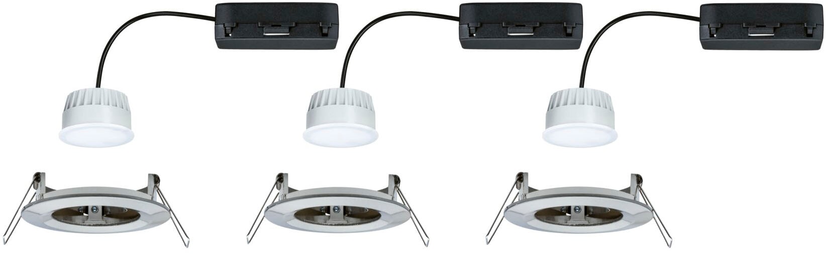 Paulmann LED Einbauleuchte »LED Einbauleuchte Nova Coin IP44 rund 78mm«, 3 flammig, Leuchtmittel LED-Modul | LED fest integriert, Memoryfunktion, Farbwechsler, Farbsteuerung, Dimmer, Smart Home