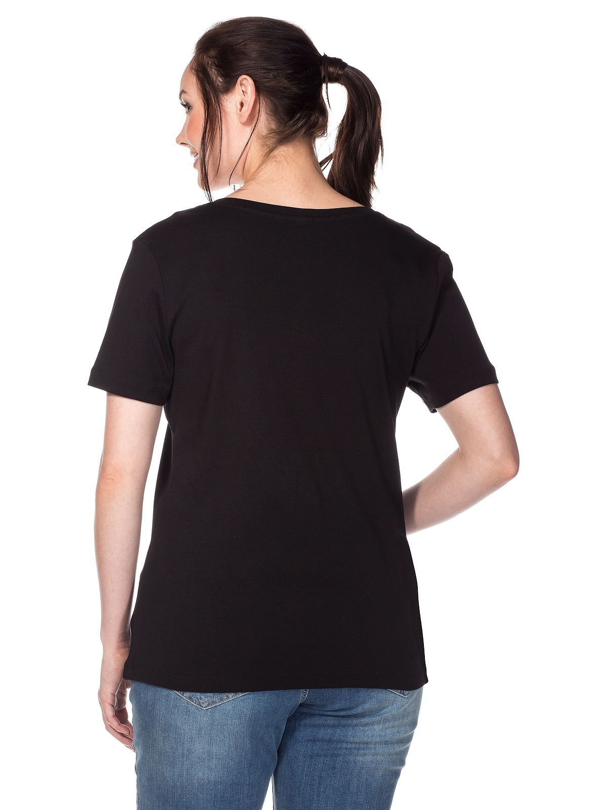 Sheego T-Shirt »Große gerippter bestellen Größen«, | BAUR aus Qualität für fein