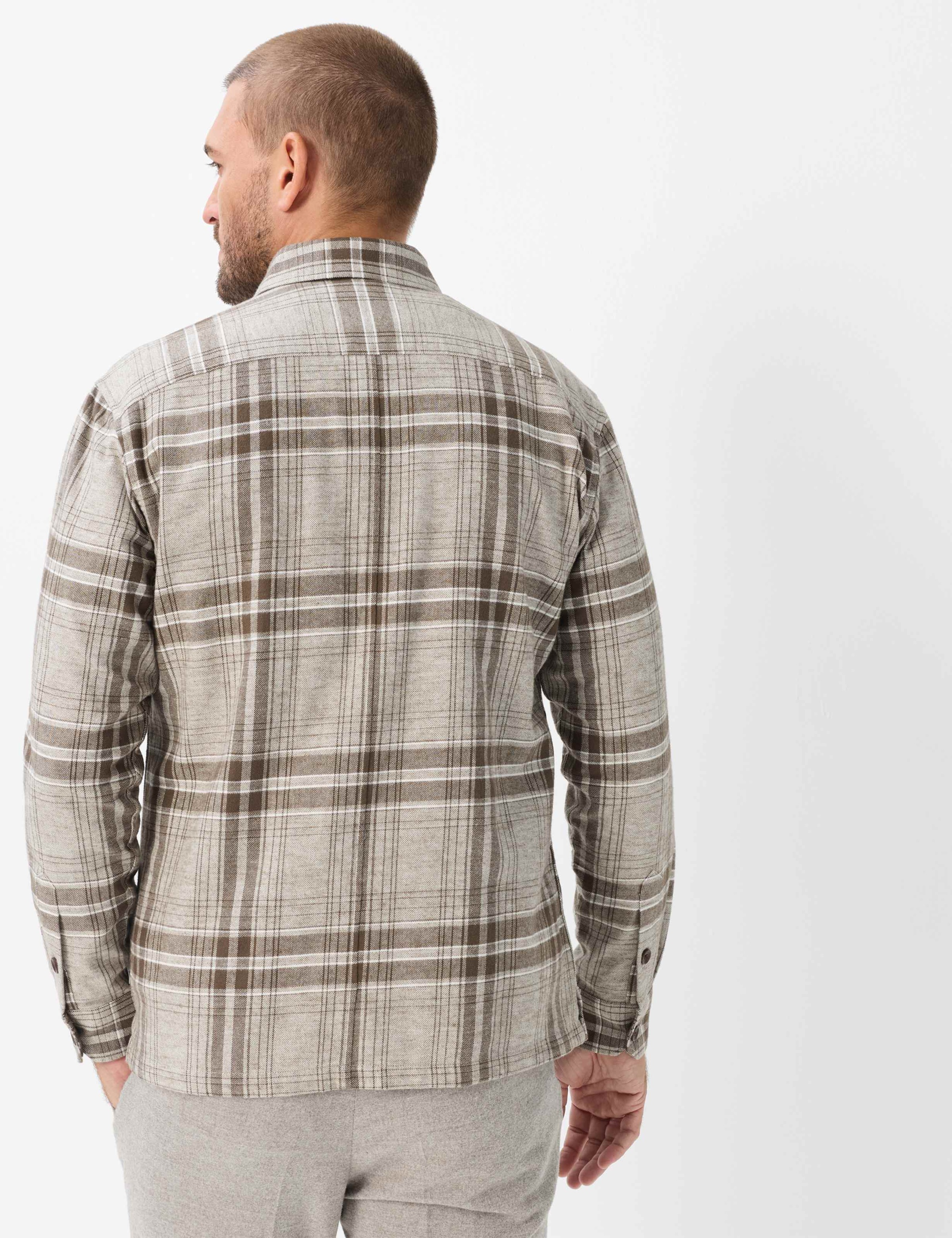 Brax Langarmhemd »Style KAY« Flanell: Overshirt aus reiner Baumwolle