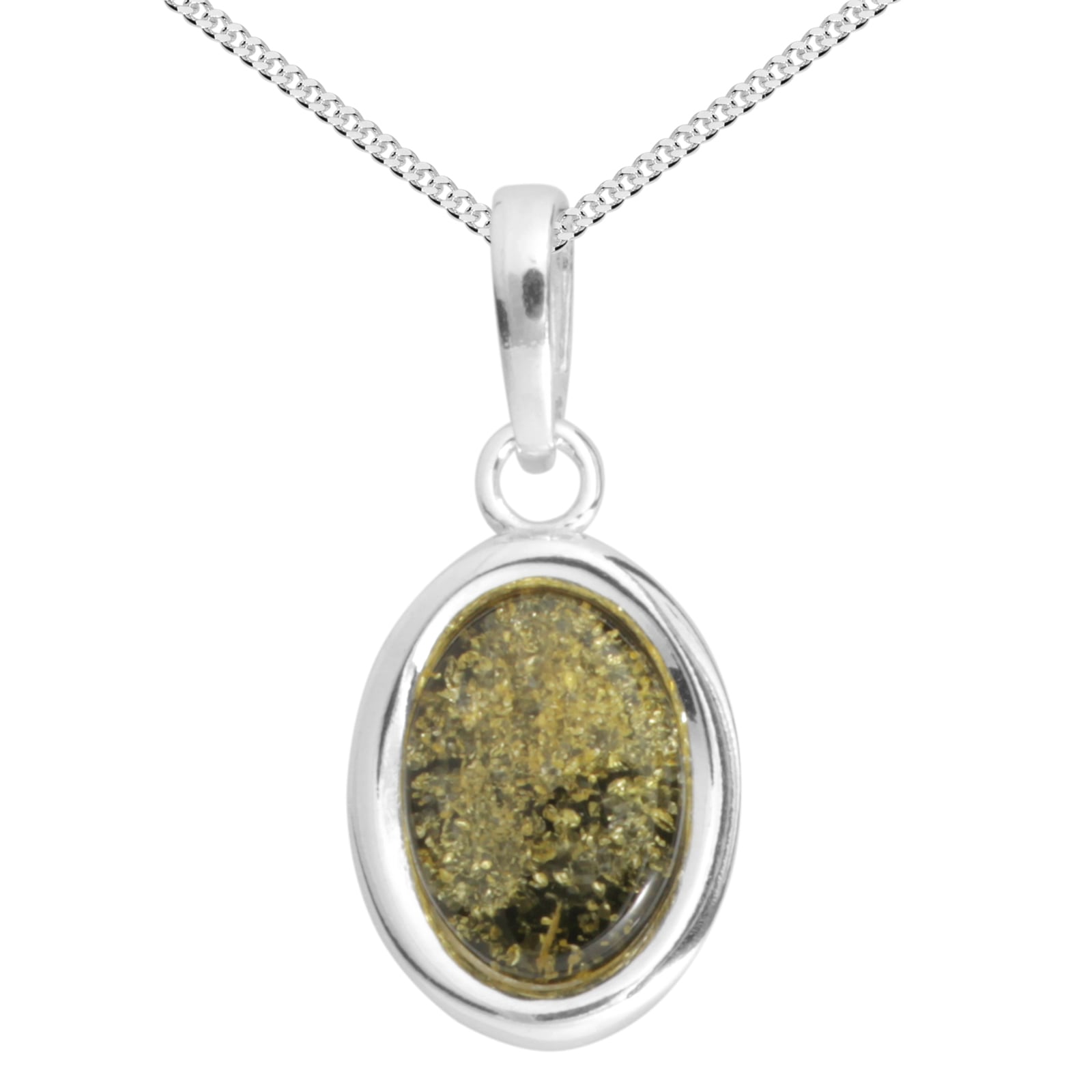 Kette mit Anhänger OSTSEE-SCHMUCK "- Erlana - Silber 925/000 - Bernstein" Gr. 50, silber (silber 925, silberfarben, weiß), Schmuck_Sets, Damen, 50, Silber 925 (Sterlingsilber)