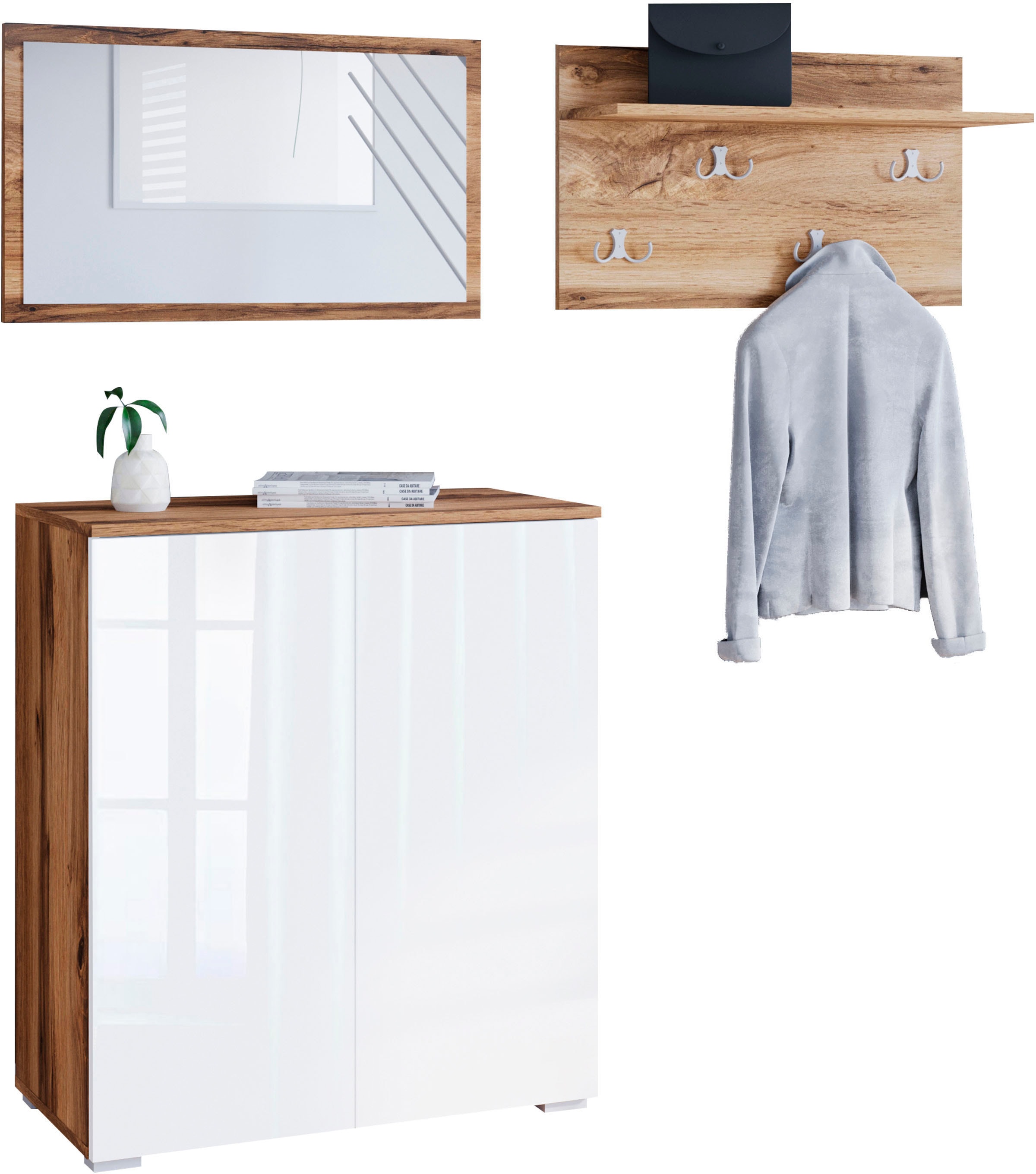 OTTO home Garderoben-Set "PARIS/ TOKYO" Komplett-Set, 3 Stk. tlg.
