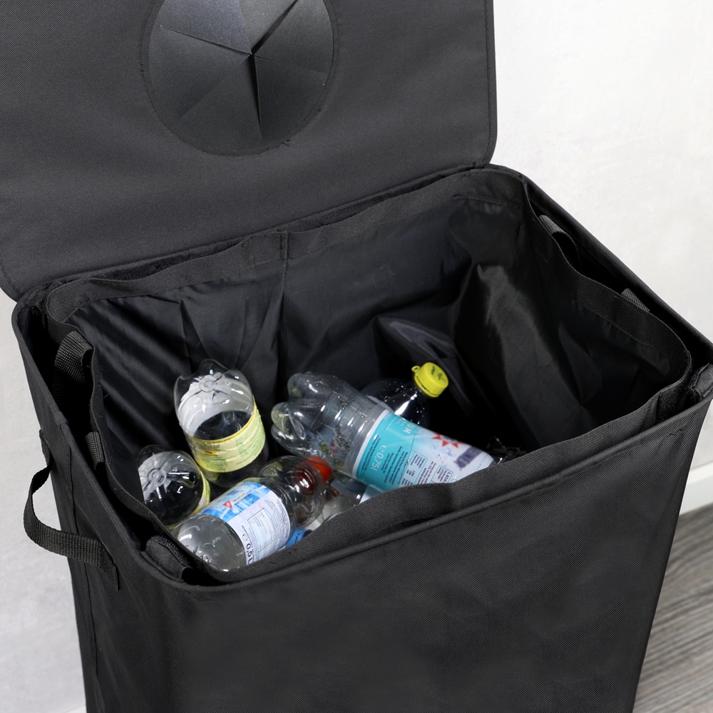 KESPER® Flaschensammler »Flaschenbox, schwarz« mit herausnehmbarer Innentasche, für 30x 1,5L Flaschen